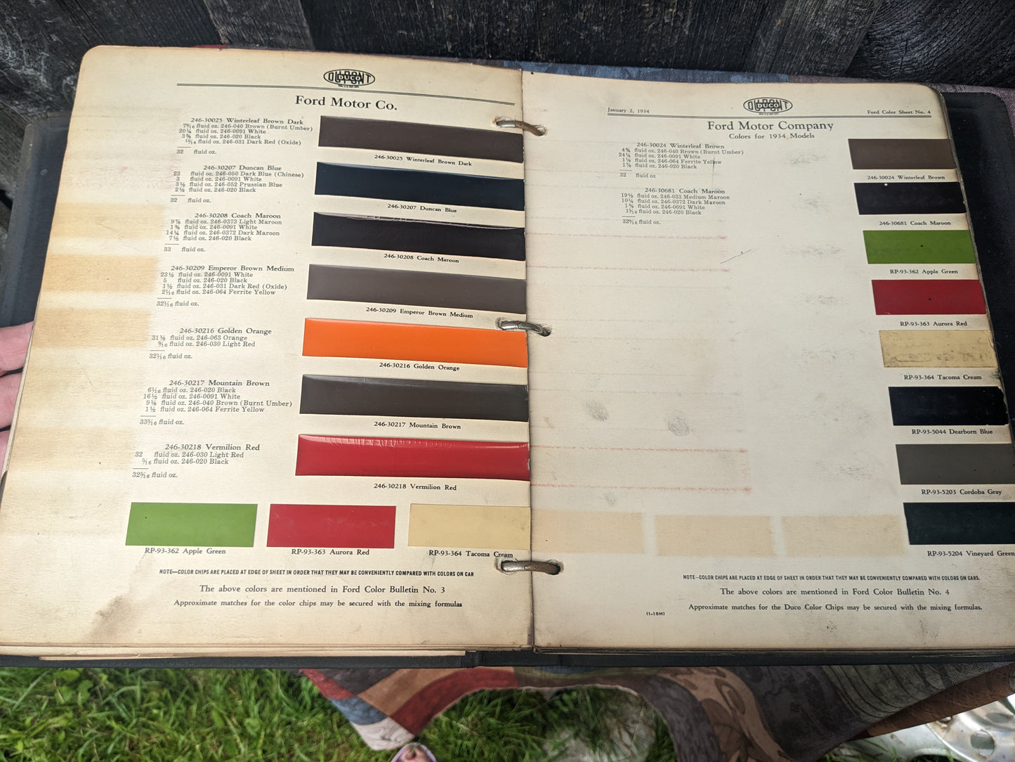 1930's Du Pont Duluxe Auto Refinishing Manual, Motor Car Service Bulletins