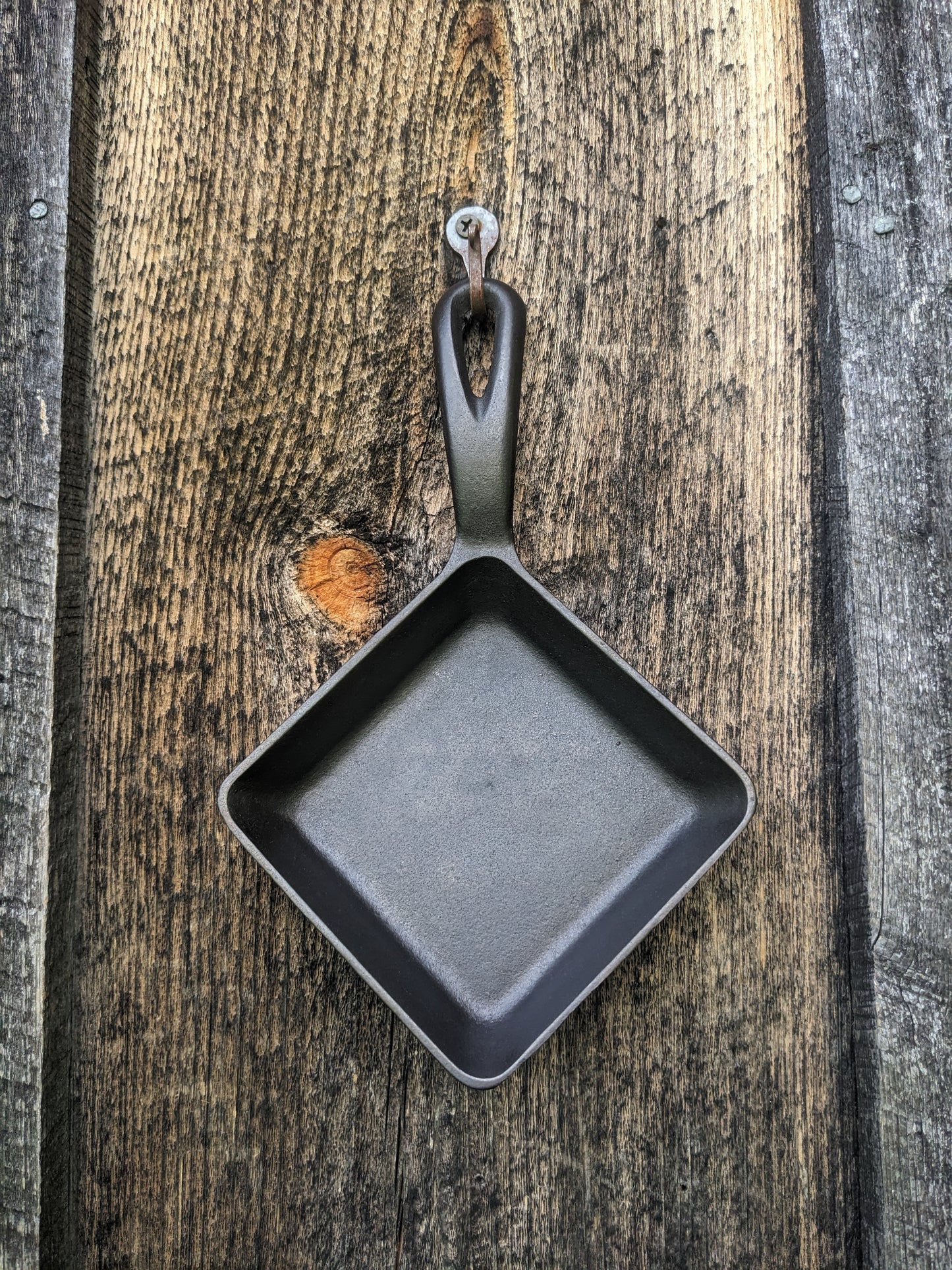 Vintage Griswold Cast Iron Square Egg Skillet #129 Block Logo