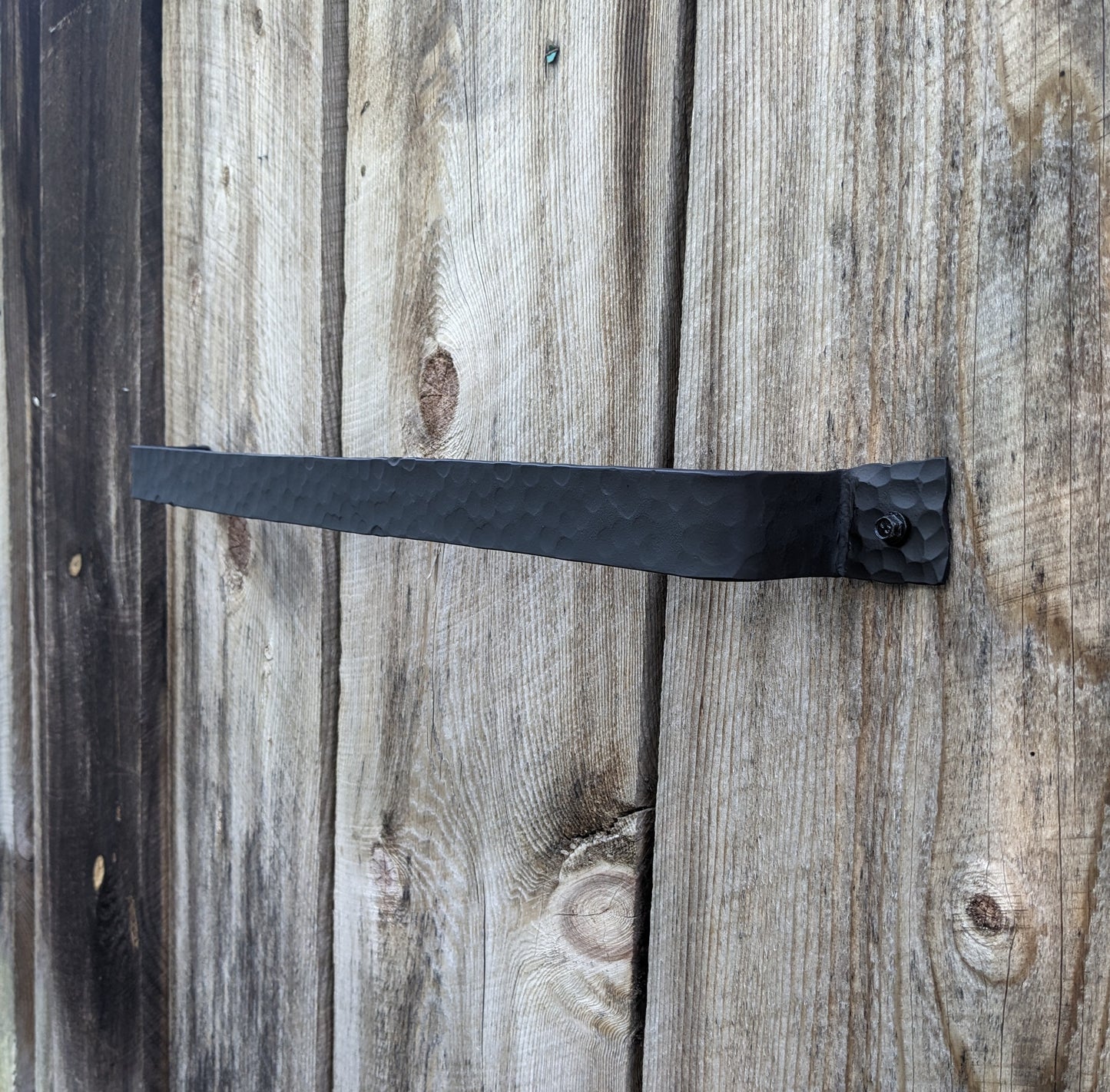 Hand Forged Hammered Finish Wall Mounted Pot Rack- 26"