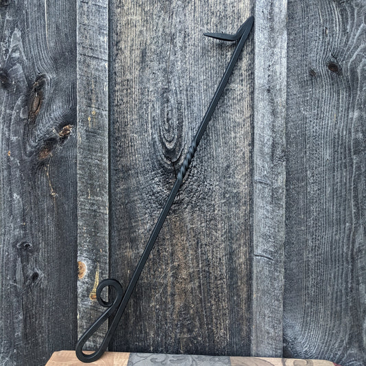 Hand Forged Scroll Handle Fire Poker