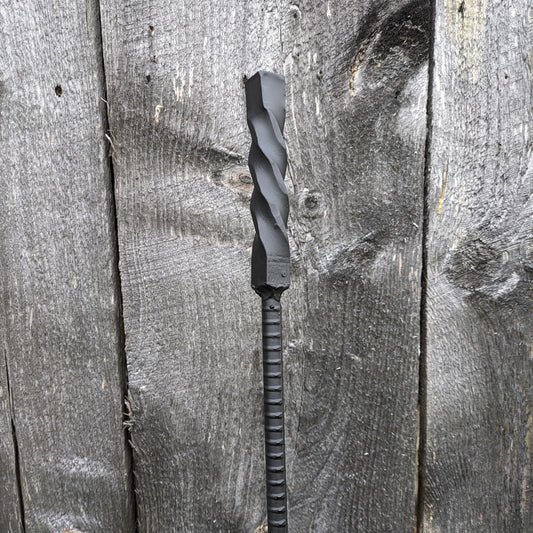 Hand Forged Fire Poker with Twisted Handle