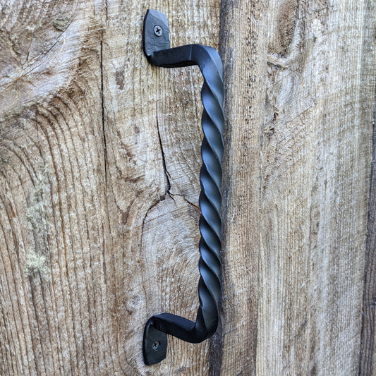 Single Twisted Hand Forged Handle or Door Pull