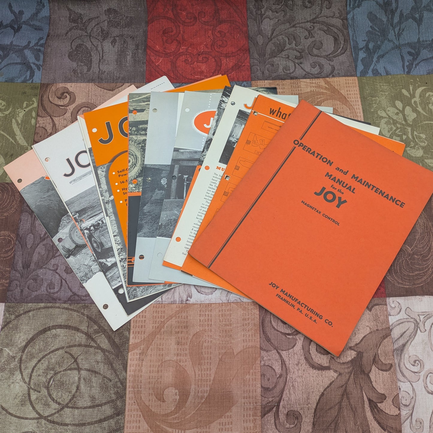 Vintage 1950's Joy Mining Equipment Machinery Booklets