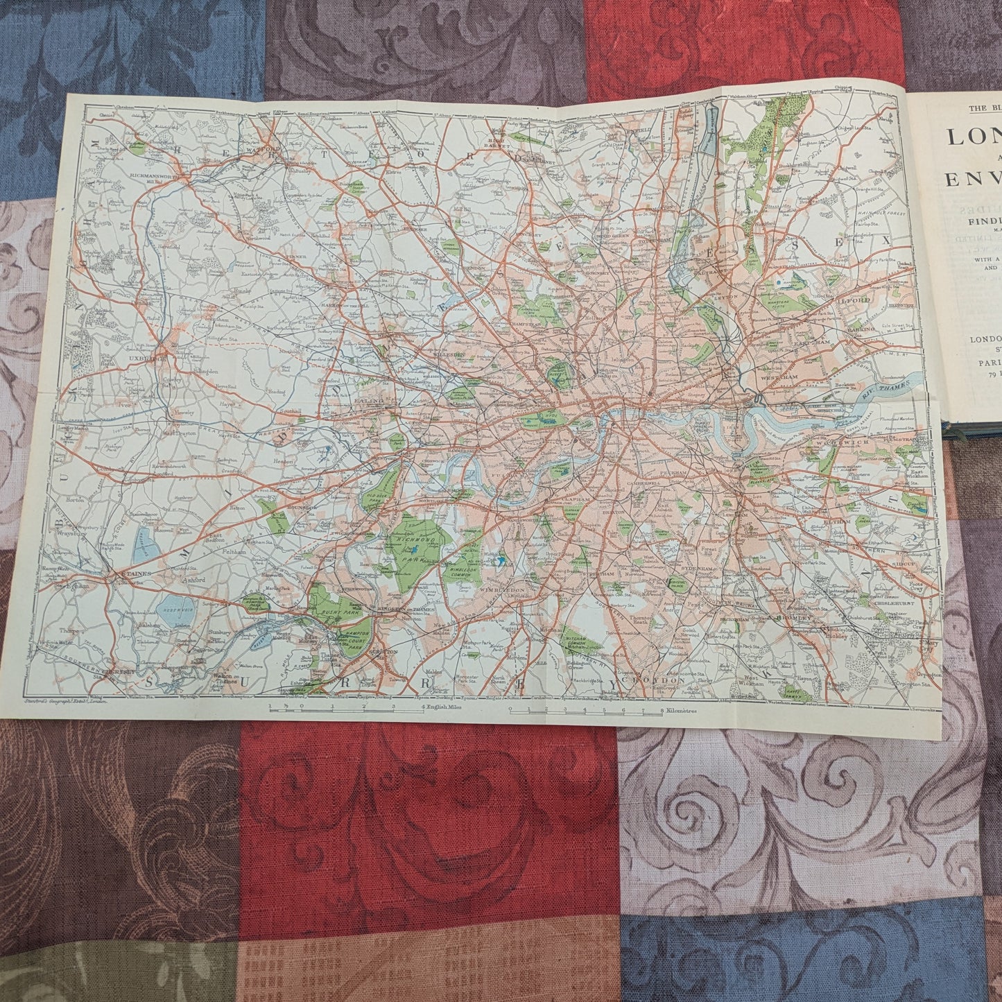 Muirhead's London and its Environs, Vintage 1927 Third Edition Travel Guide with Maps