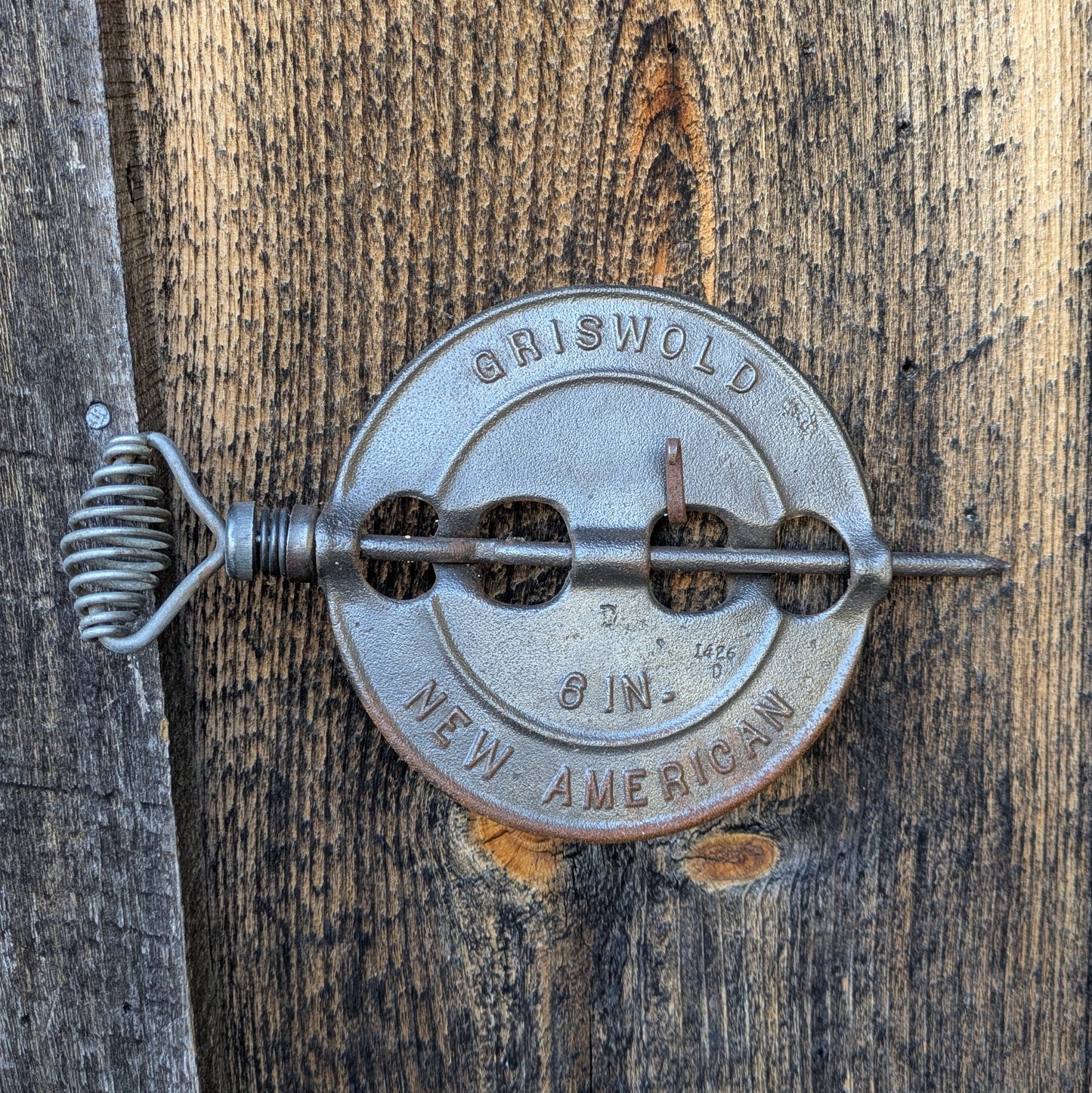 Set of 4 Griswold New American Stovepipe Dampers, 4", 6", 8", 10" Made in Erie PA