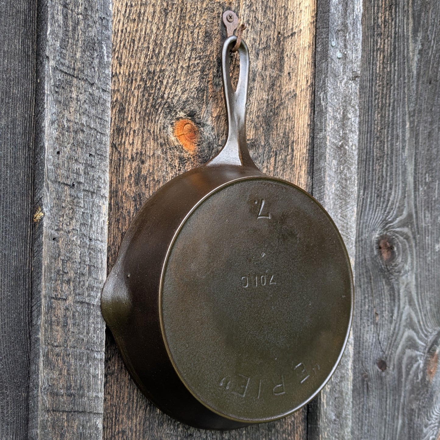 Antique Erie #7 3rd Series 701 C Cast Iron Skillet by Griswold, circa 1890