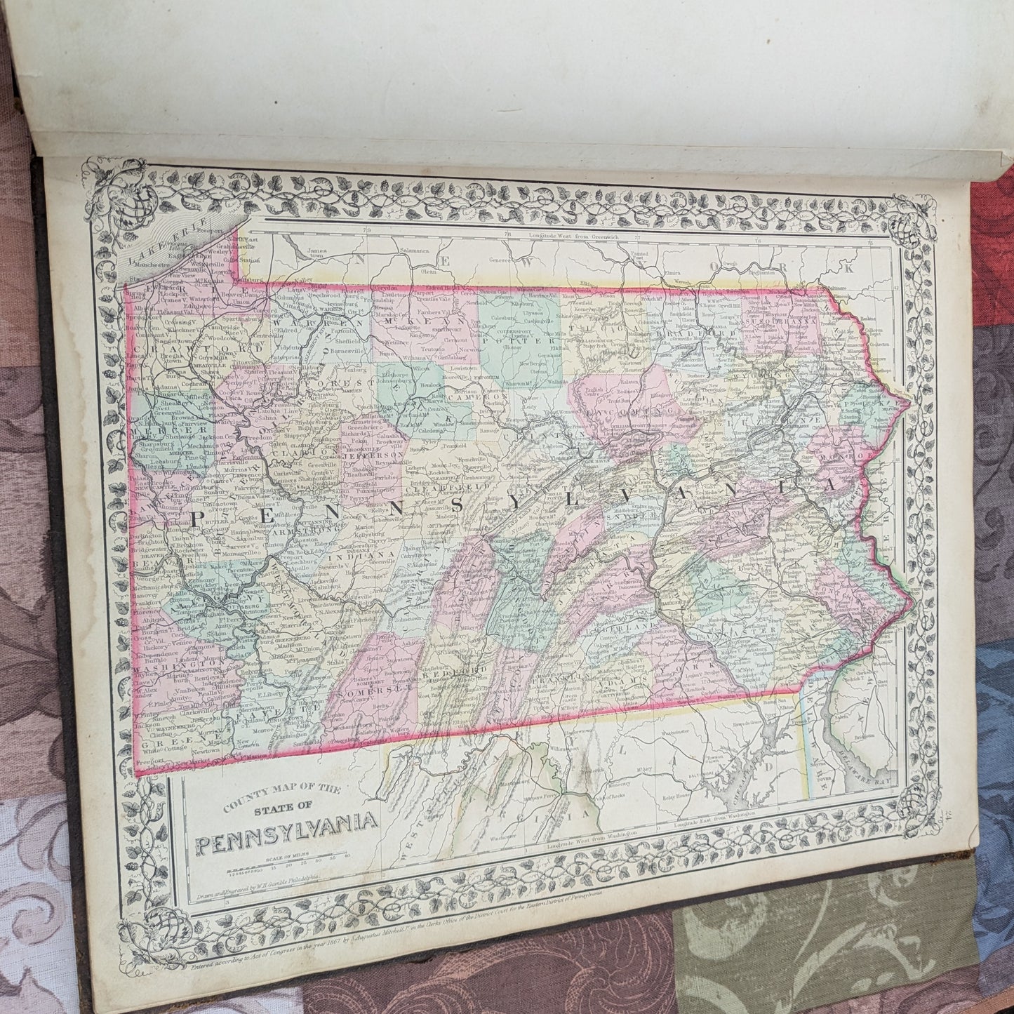 Mitchell's 1868 New General Atlas. Antique Maps and Statistics
