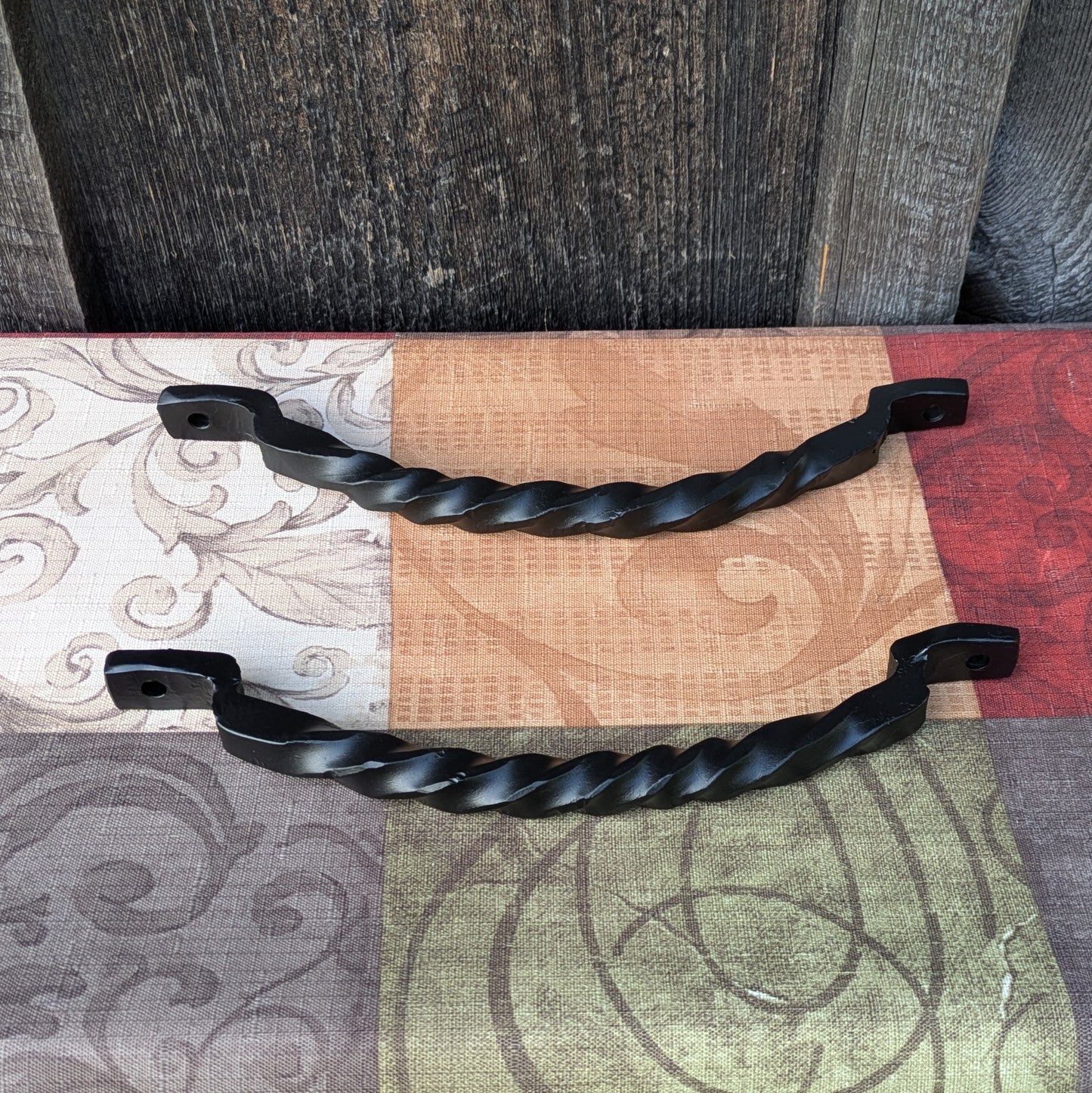 Curved Twisted Hand Forged Handles