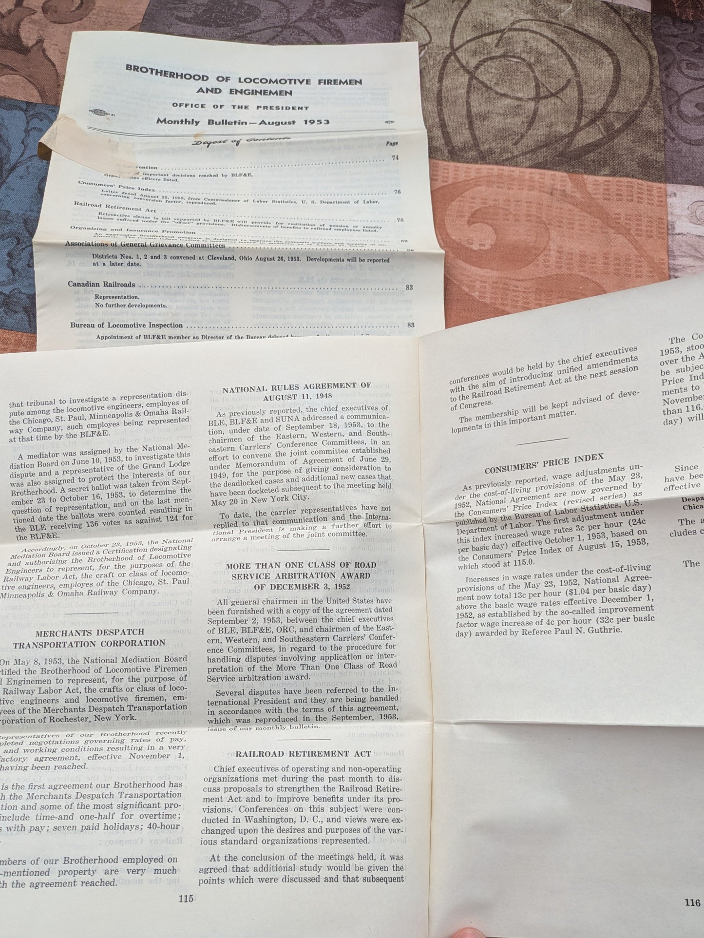 1950's Brotherhood of Locomotive Firemen and Enginemen Union Ephemera