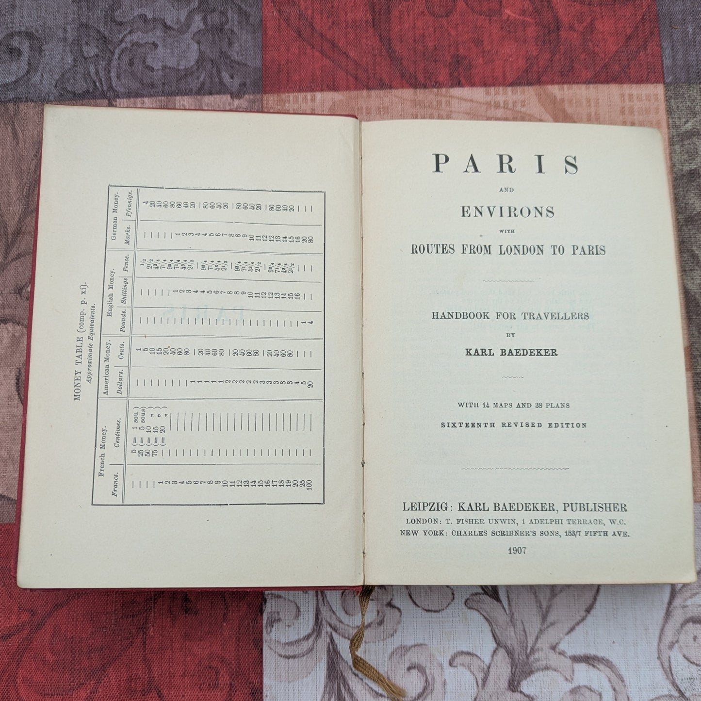 Baedeker's Paris and Environs, Handbook for Travellers by Karl Baedeker