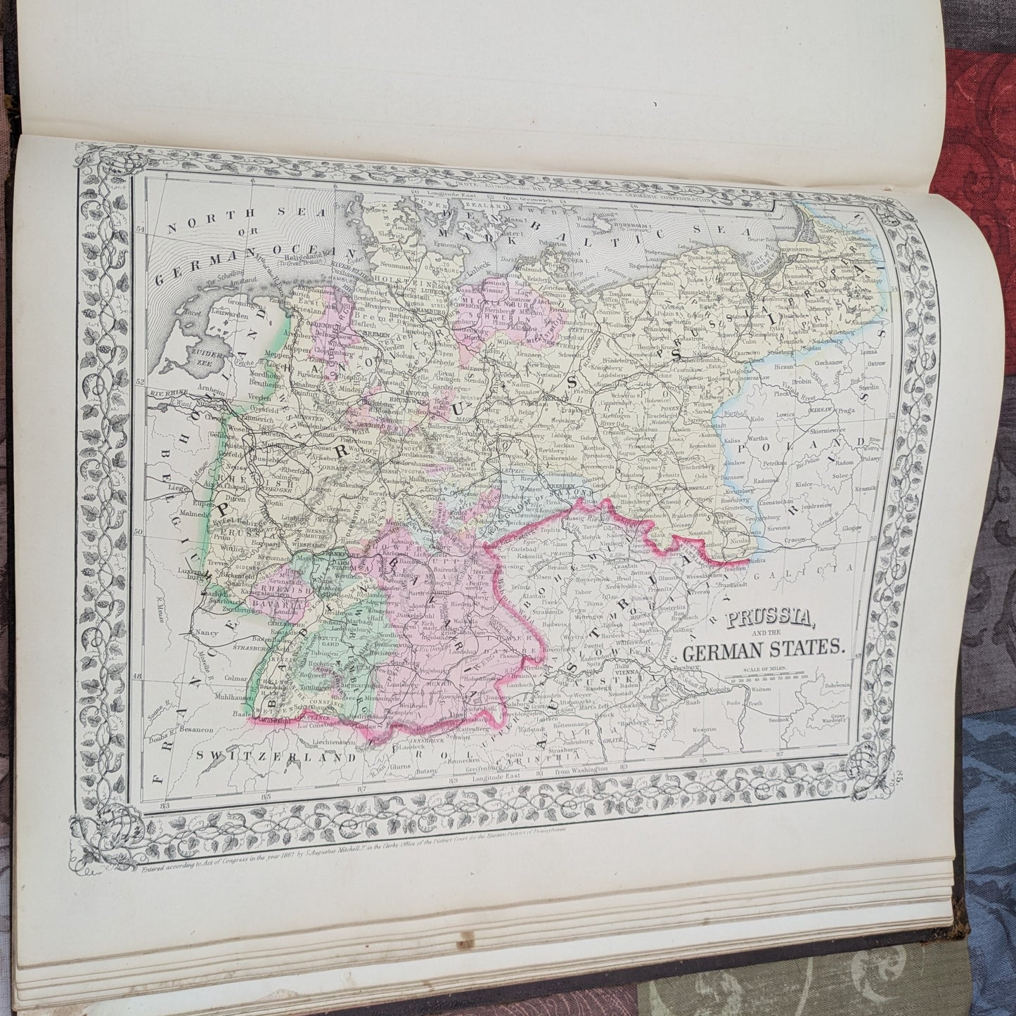 Mitchell's 1868 New General Atlas. Antique Maps and Statistics