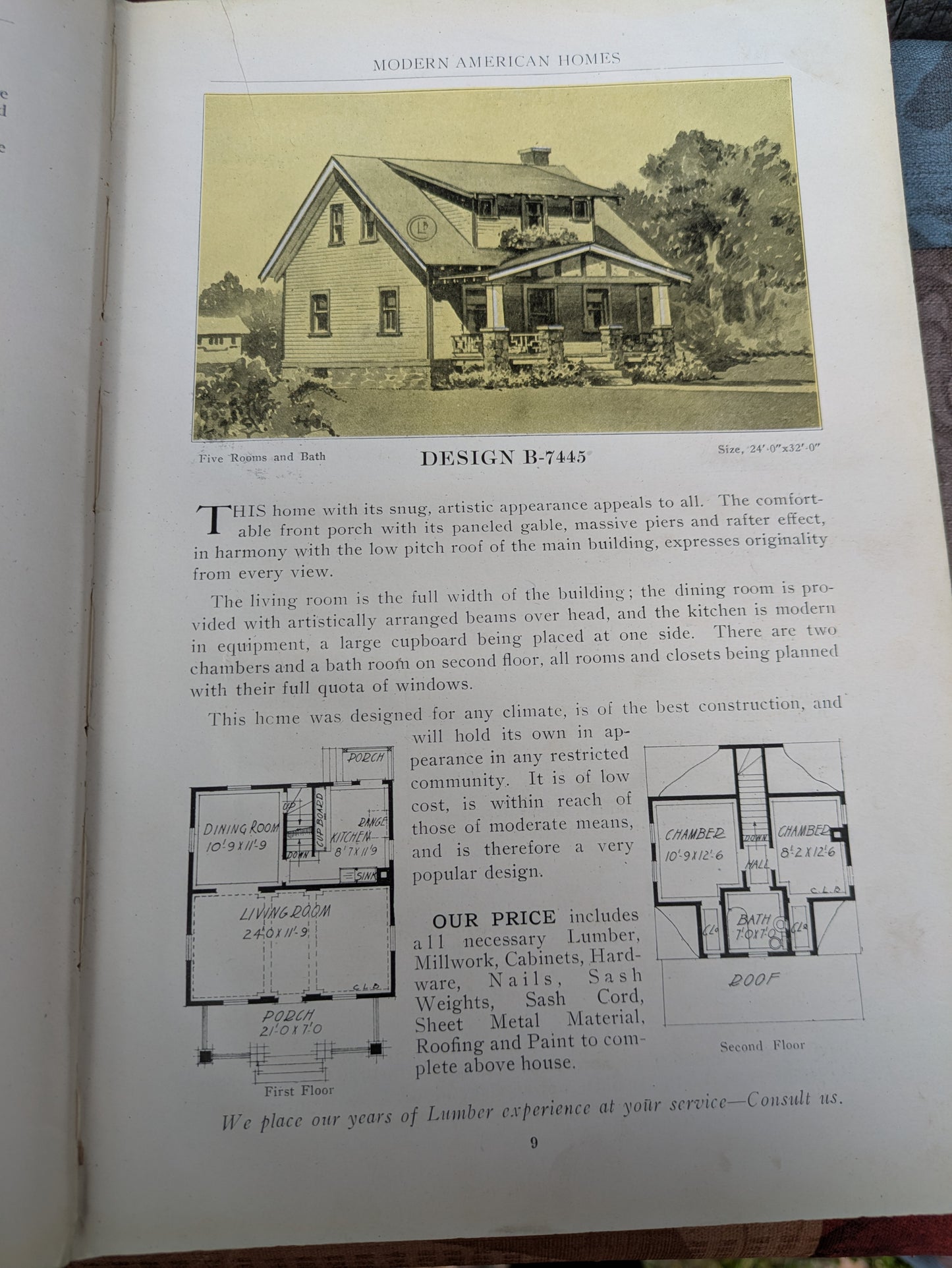 Modern American Homes, 1918 Home Building Catalog First Edition with Ephemera