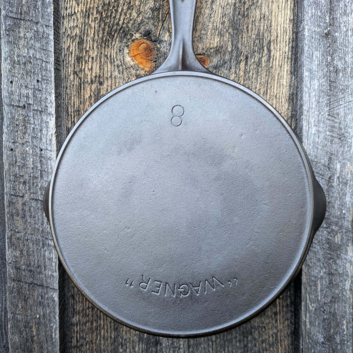 Antique "Wagner"Early Arc Logo #8 Cast Iron Skillet with Heat Ring