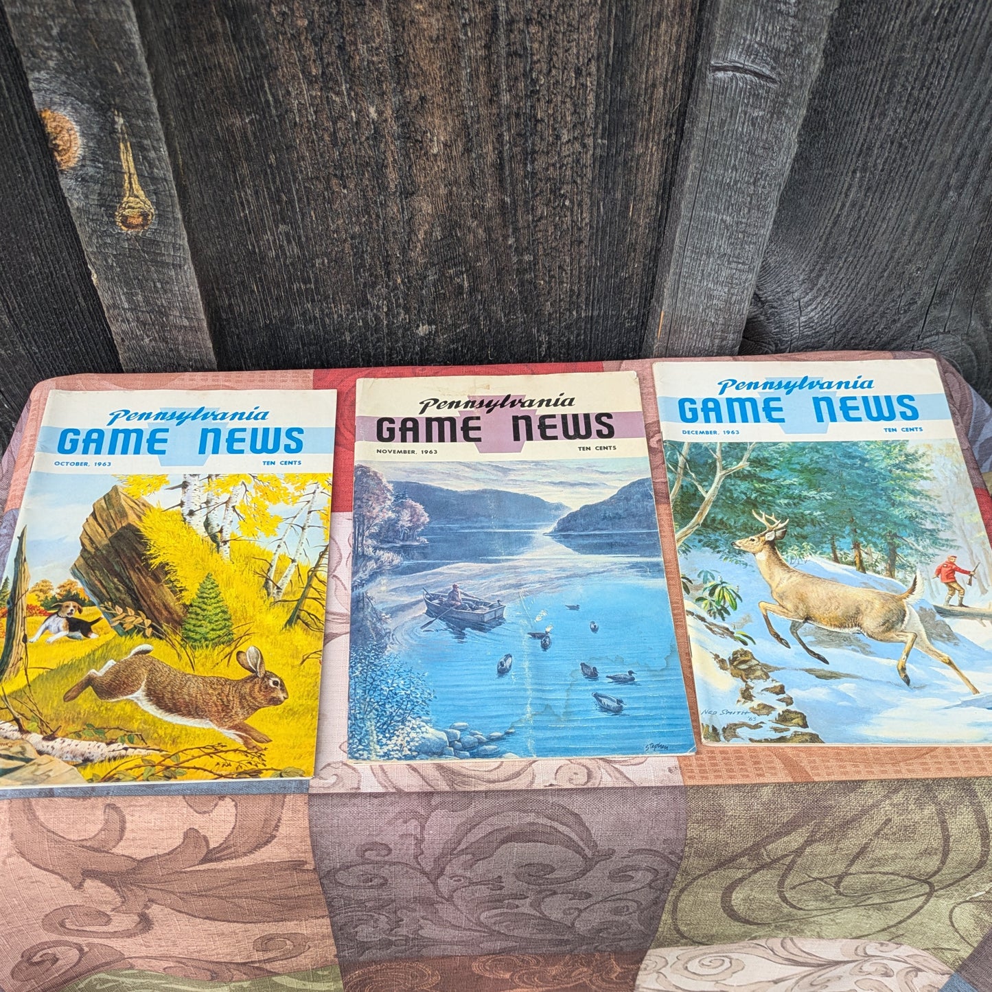 Vintage 1962 and 1963 Pennsylvania Game News Magazines, Set of 13