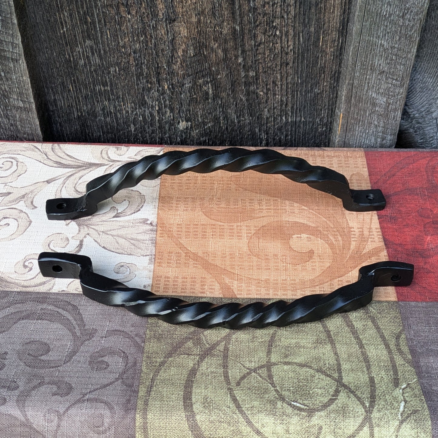 Curved Twisted Hand Forged Handles
