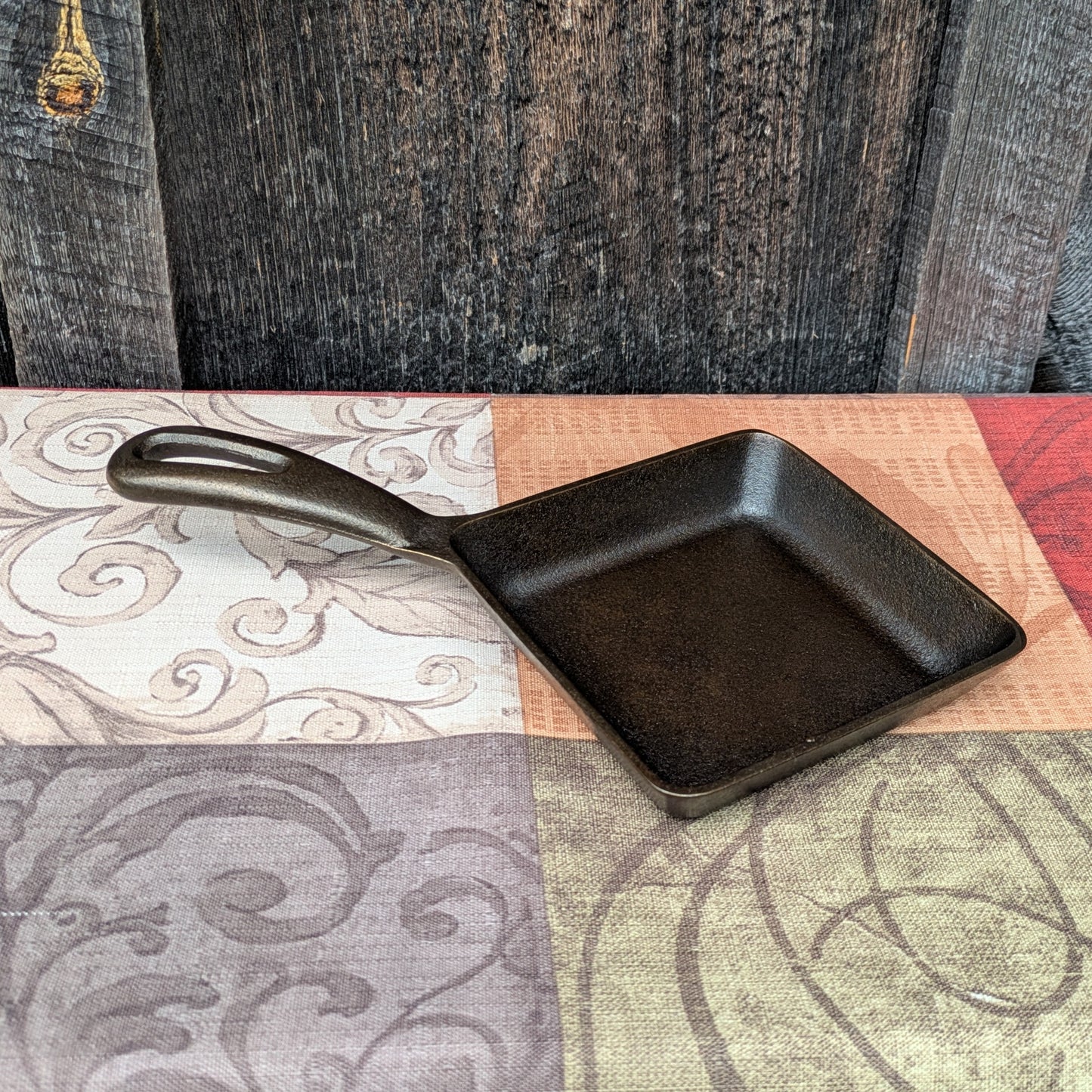 Vintage Griswold Cast Iron Square Egg Skillet #129 Block Logo