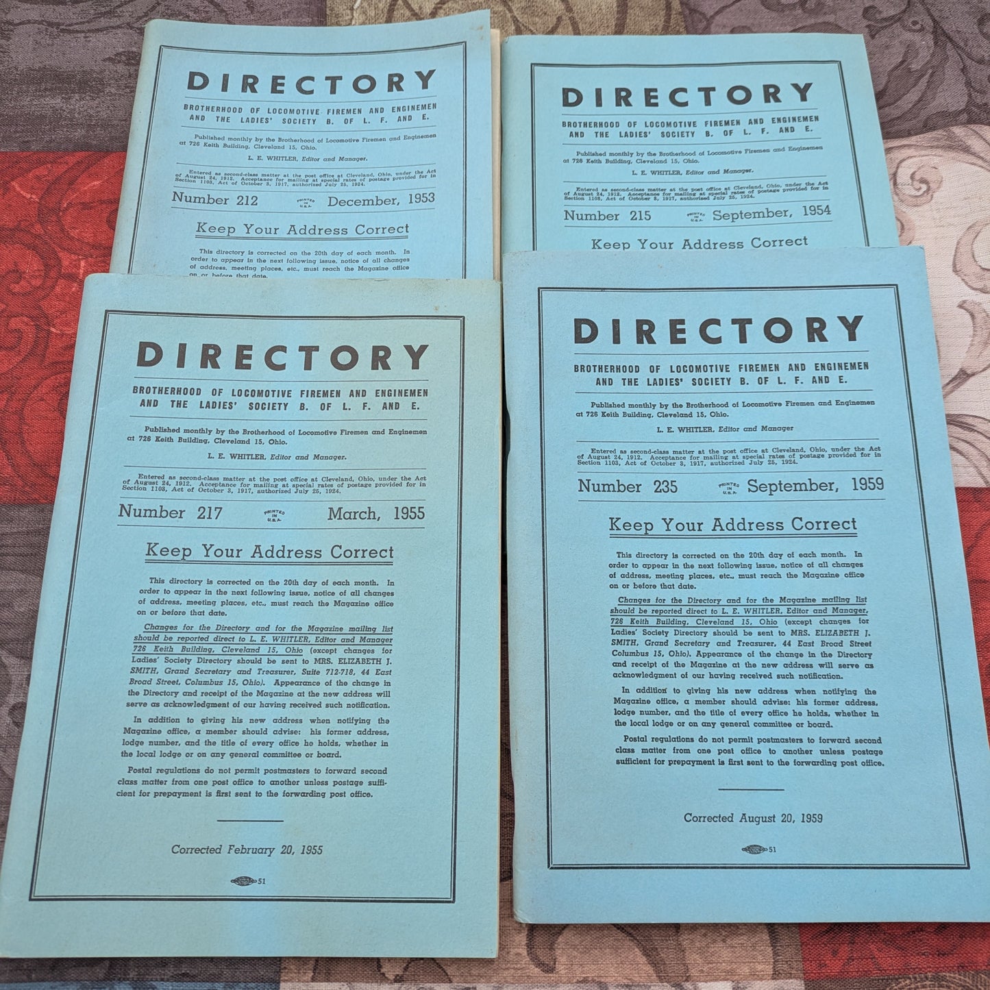 1950's Brotherhood of Locomotive Firemen and Enginemen Union Ephemera
