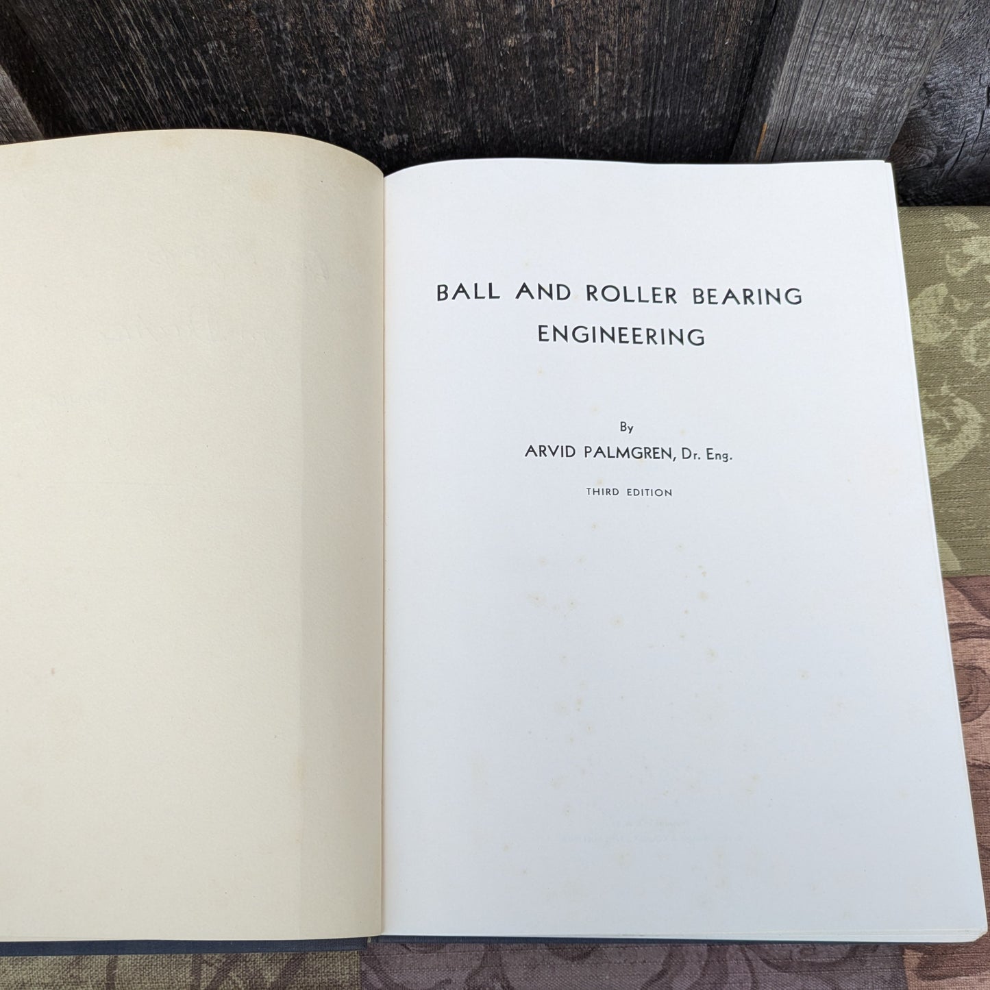 Vintage 1959 Ball and Roller Bearing Engineering by Arvid Palmgren