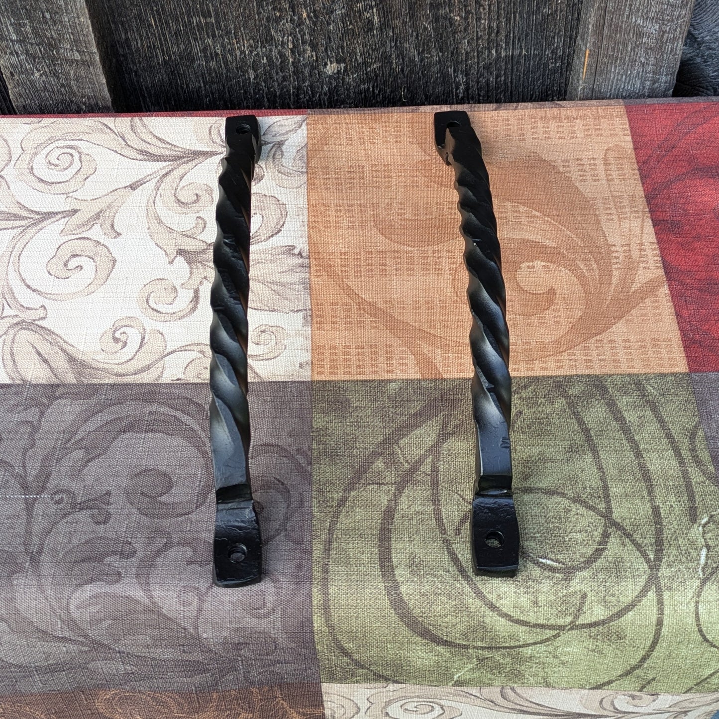 Curved Twisted Hand Forged Handles