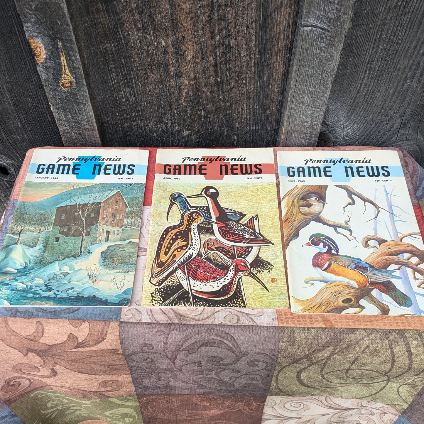 Vintage 1962 and 1963 Pennsylvania Game News Magazines, Set of 13