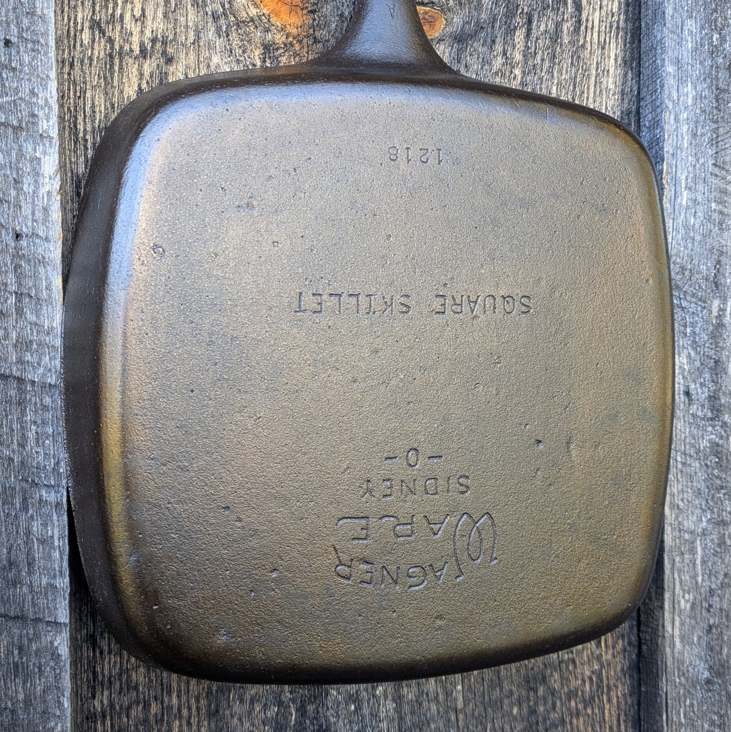 Vintage Wagner Ware Cast Iron Square Skillet 1216