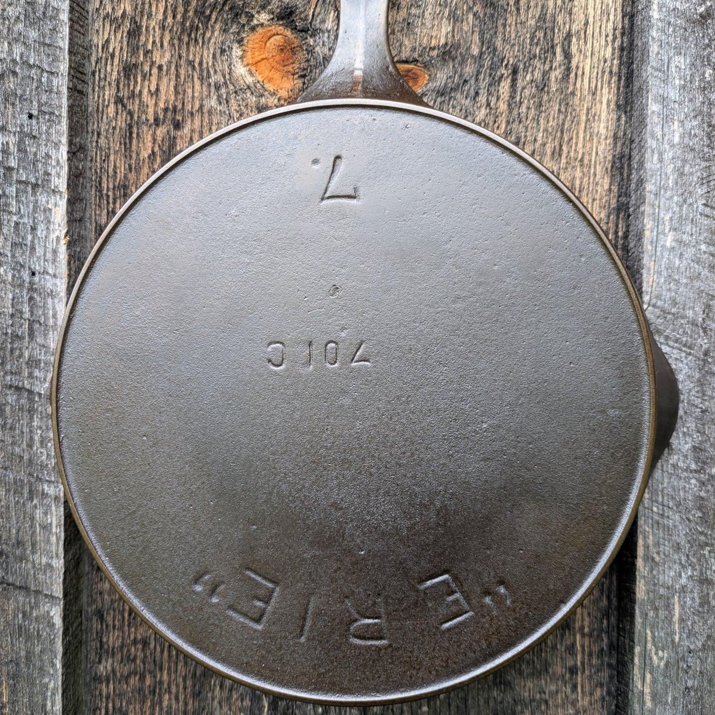 Antique Erie #7 3rd Series 701 C Cast Iron Skillet by Griswold, circa 1890