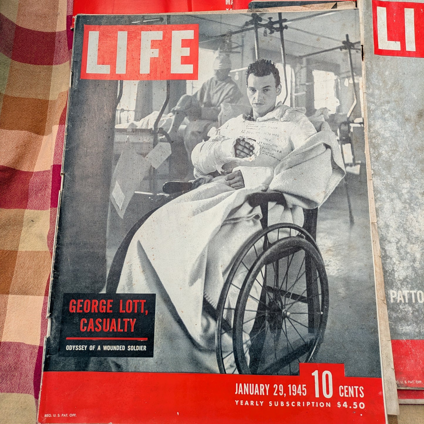 10 Vintage Life Magazines, January-March 1945
