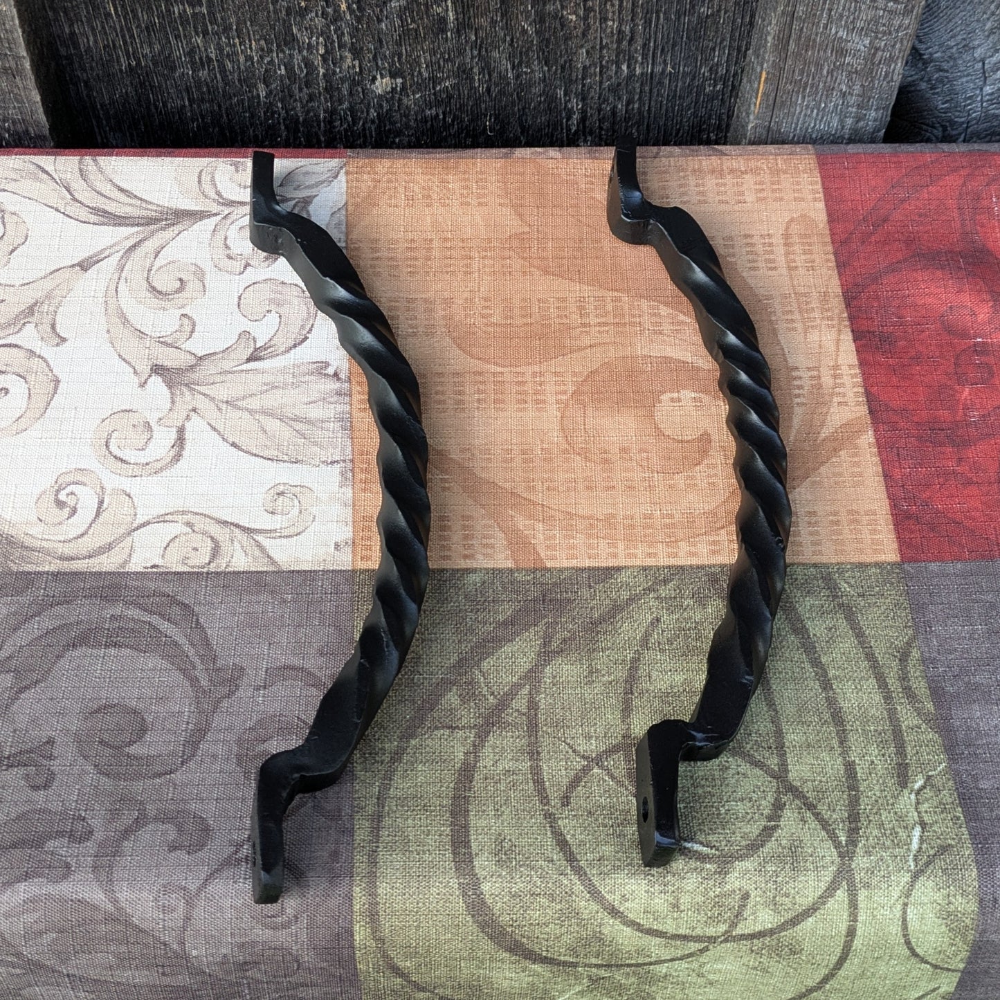 Curved Twisted Hand Forged Handles