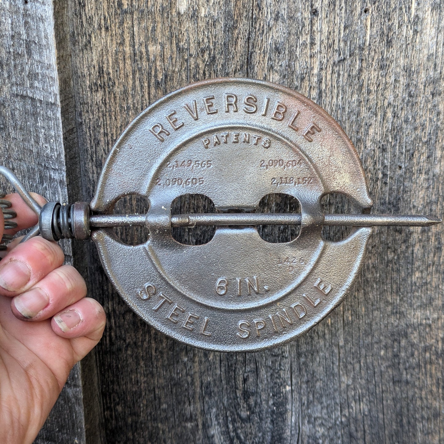 Set of 4 Griswold New American Stovepipe Dampers, 4", 6", 8", 10" Made in Erie PA