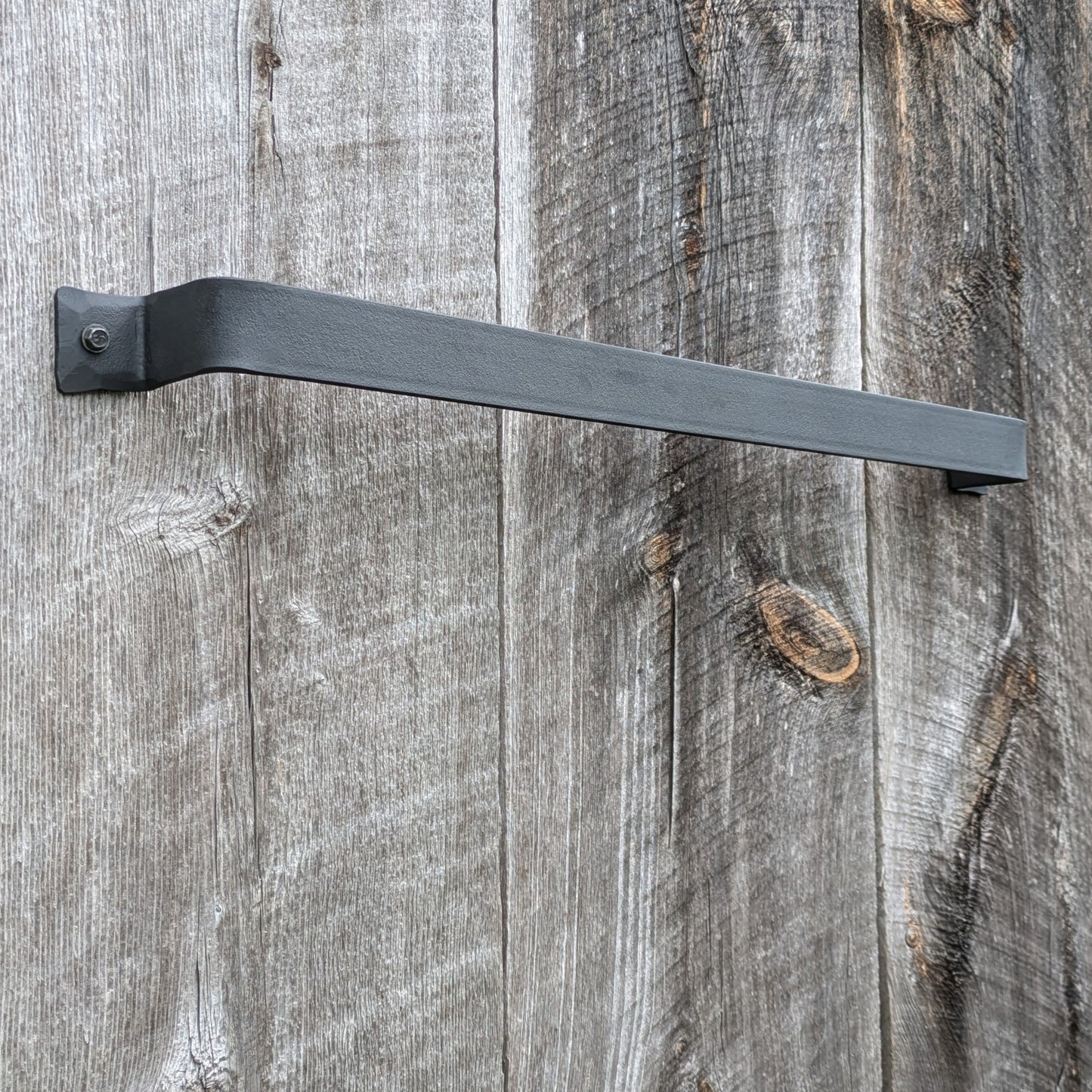 Hand Forged 26" Smooth Finish Pot Rack with Movable Hooks