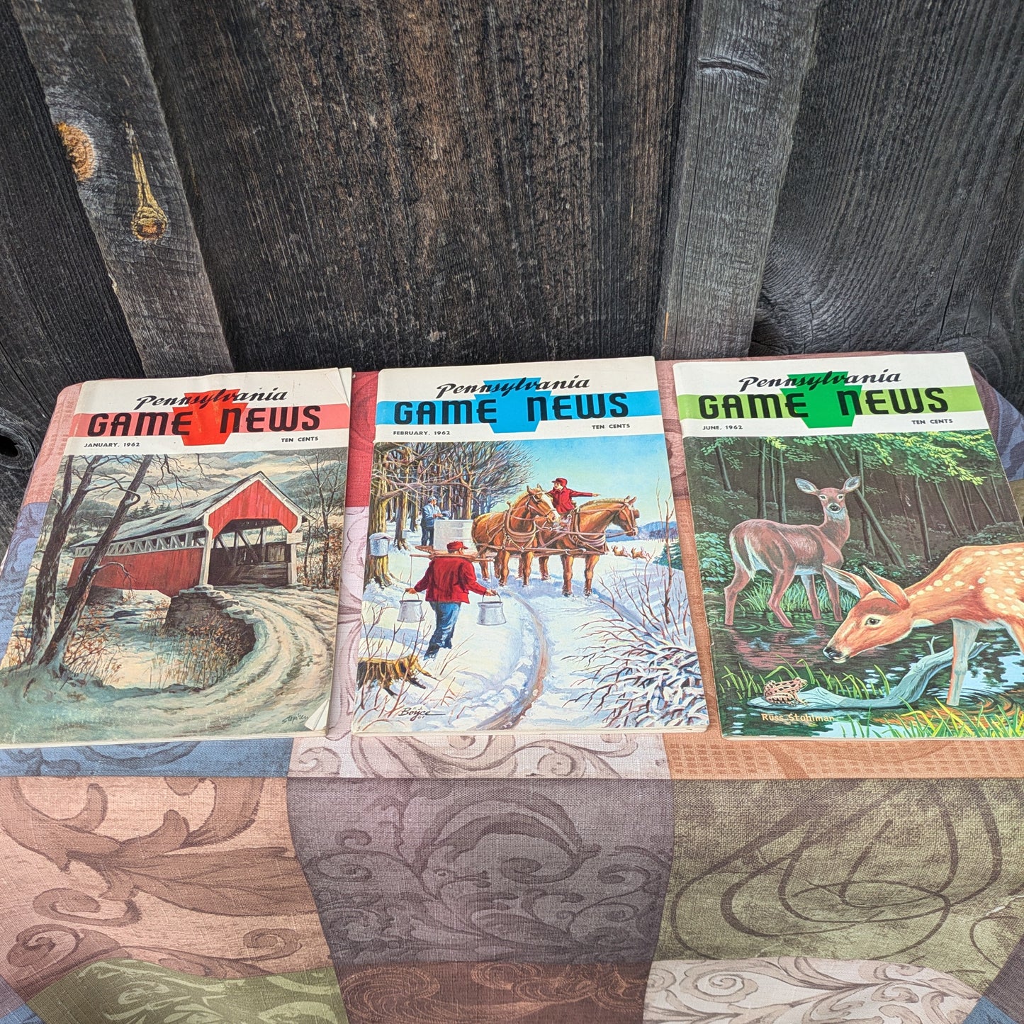 Vintage 1962 and 1963 Pennsylvania Game News Magazines, Set of 13