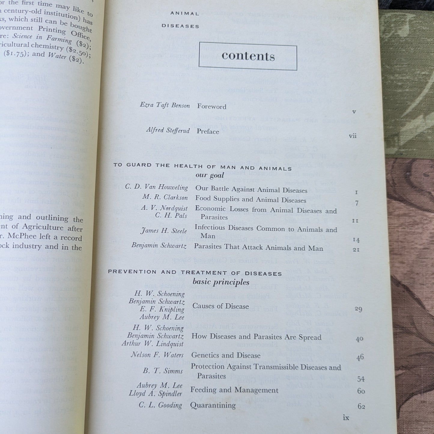 Vintage USDA Yearbook of Agriculture 1956 Animal Diseases