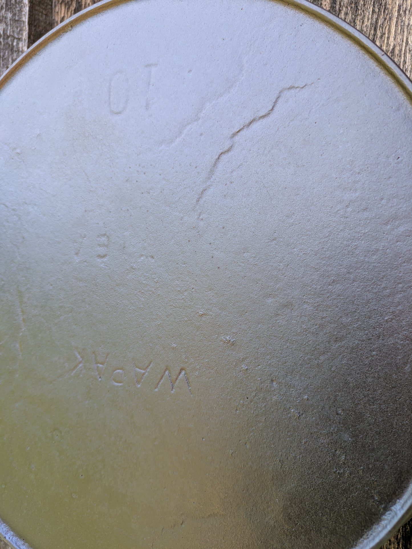 Antique Wapak #10 Early Logo Cast Iron Skillet with Heat Ring