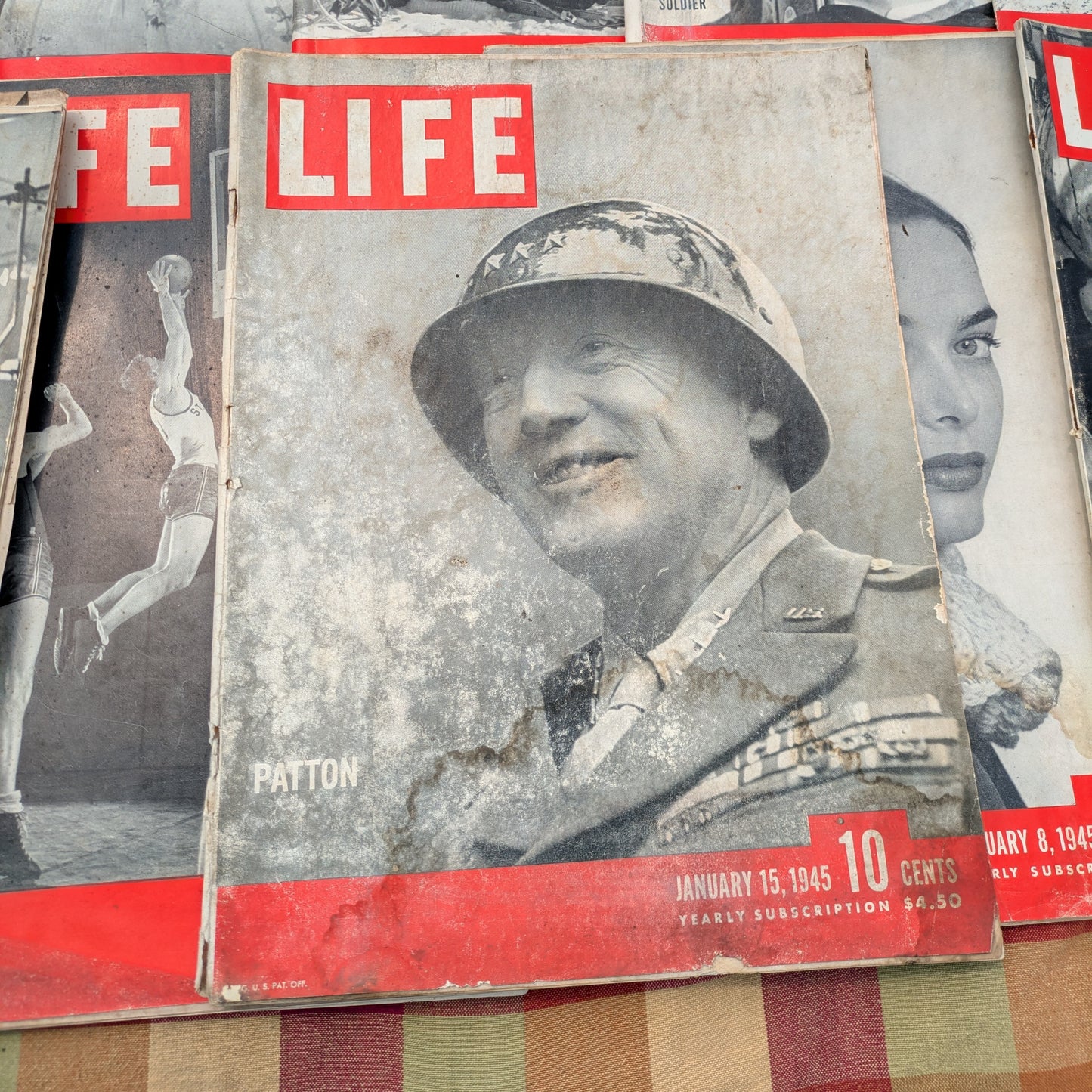 10 Vintage Life Magazines, January-March 1945