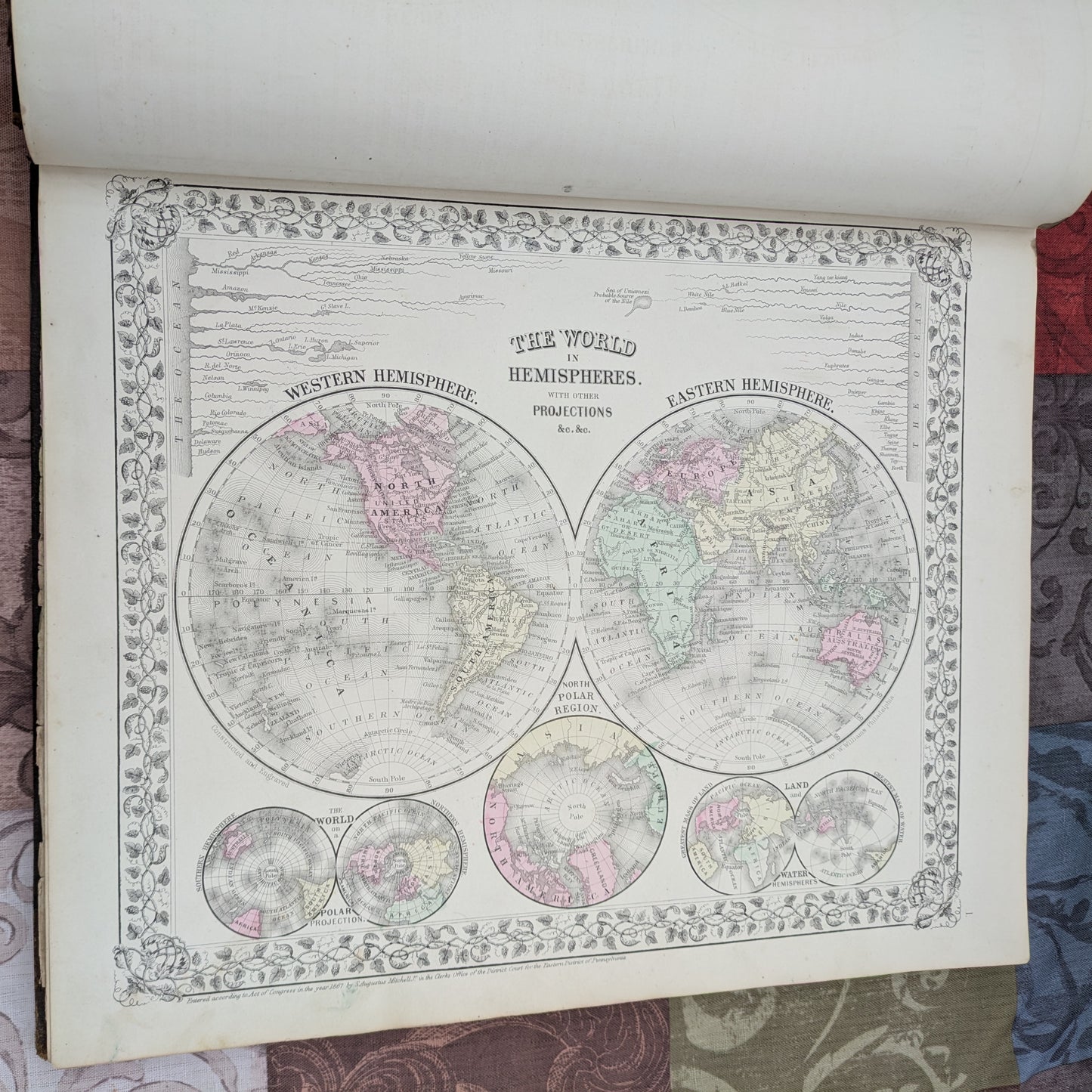 Mitchell's 1868 New General Atlas. Antique Maps and Statistics