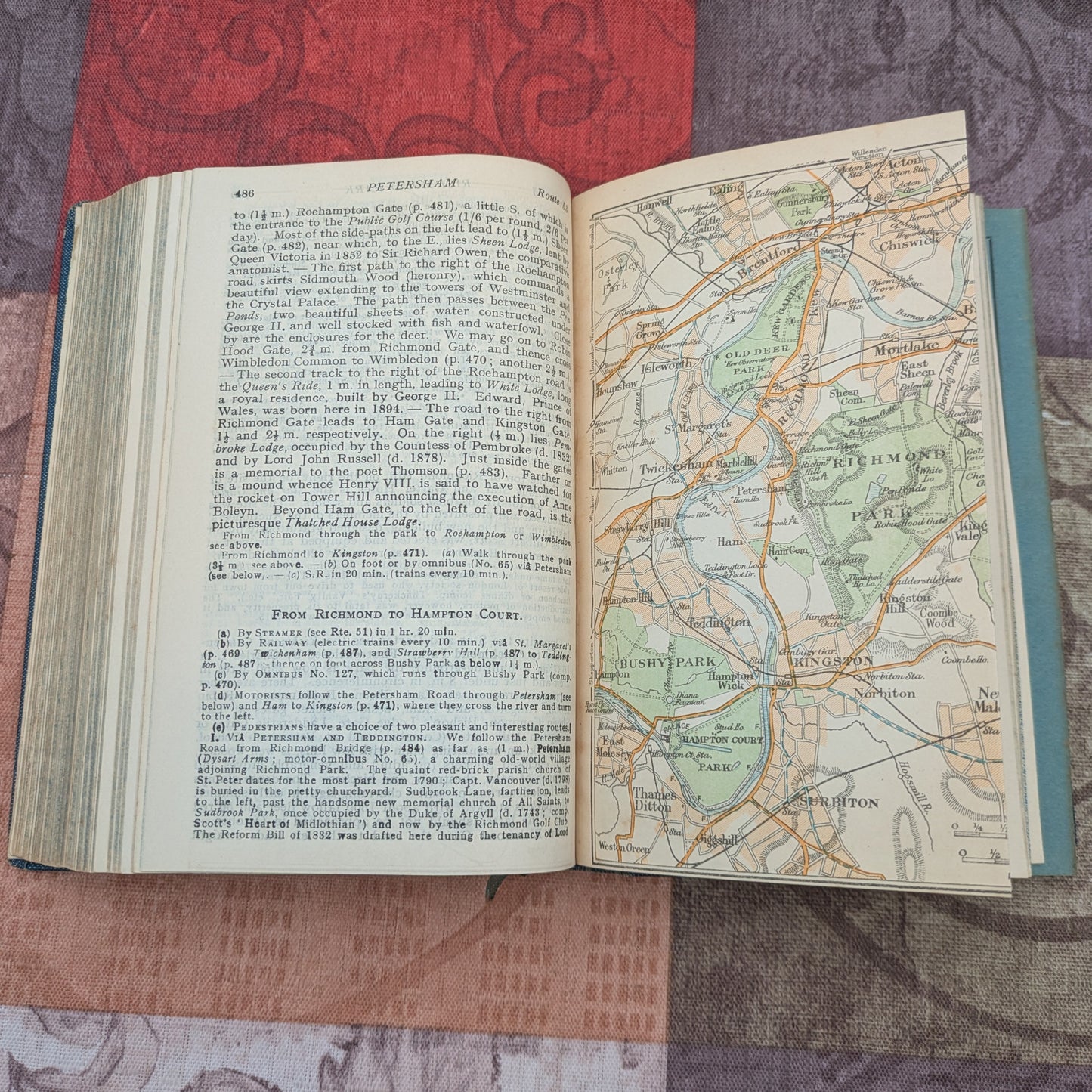 Muirhead's London and its Environs, Vintage 1927 Third Edition Travel Guide with Maps