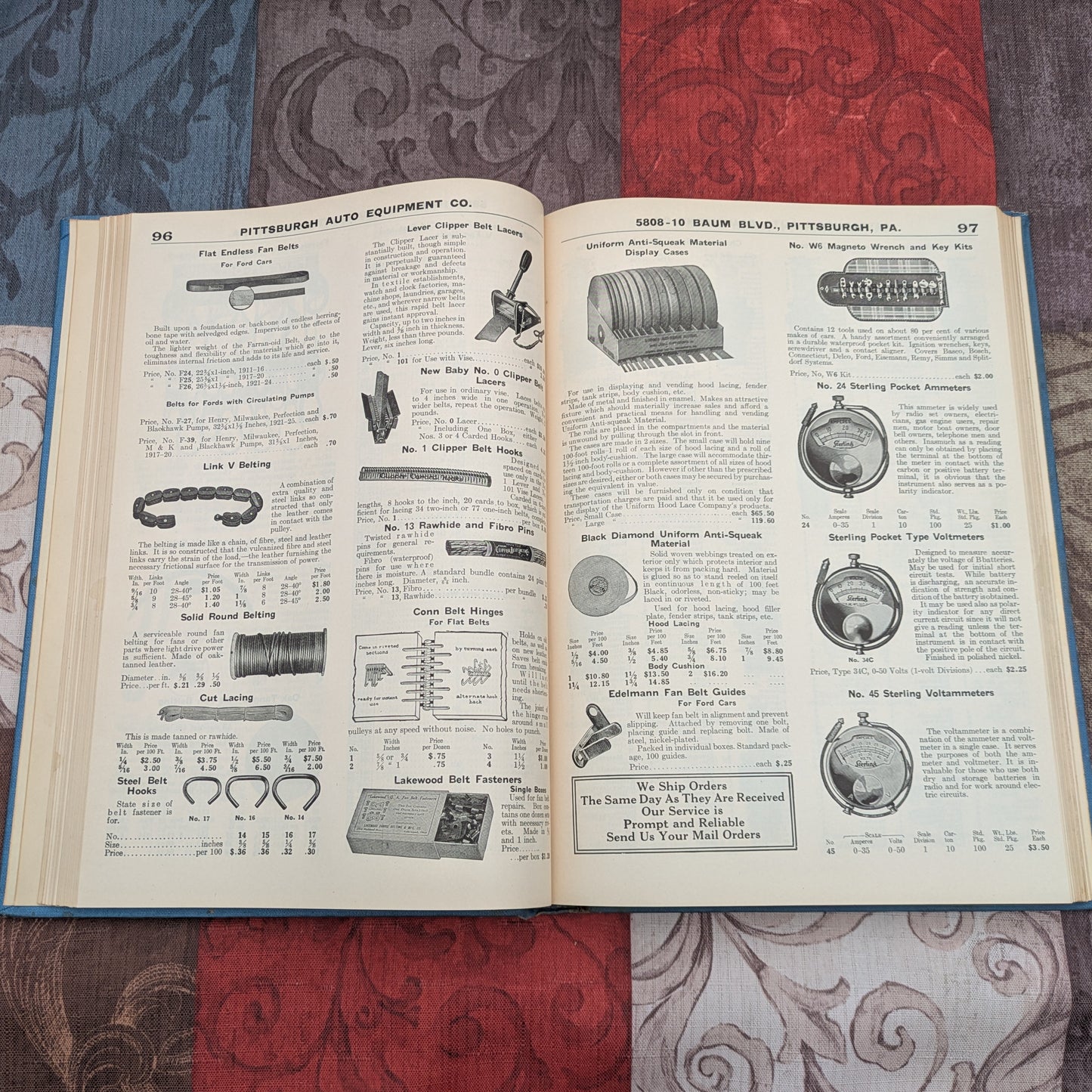 Antique 1926 Pittsburgh Auto Equipment Company Catalog #10, Wholesale Catalog of Equipment and Replacement Parts