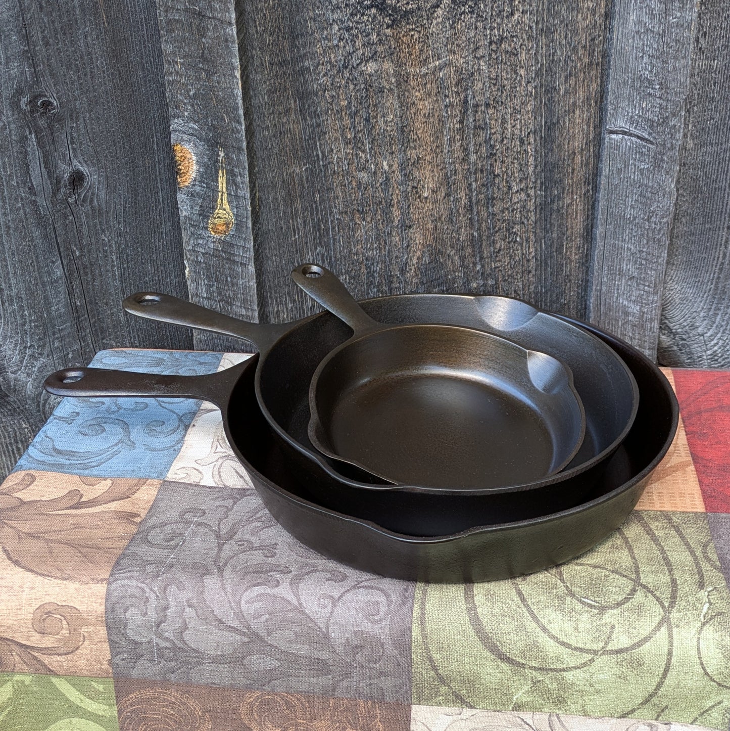 Set of 3 Vintage Good Health Skillets, Made by Griswold
