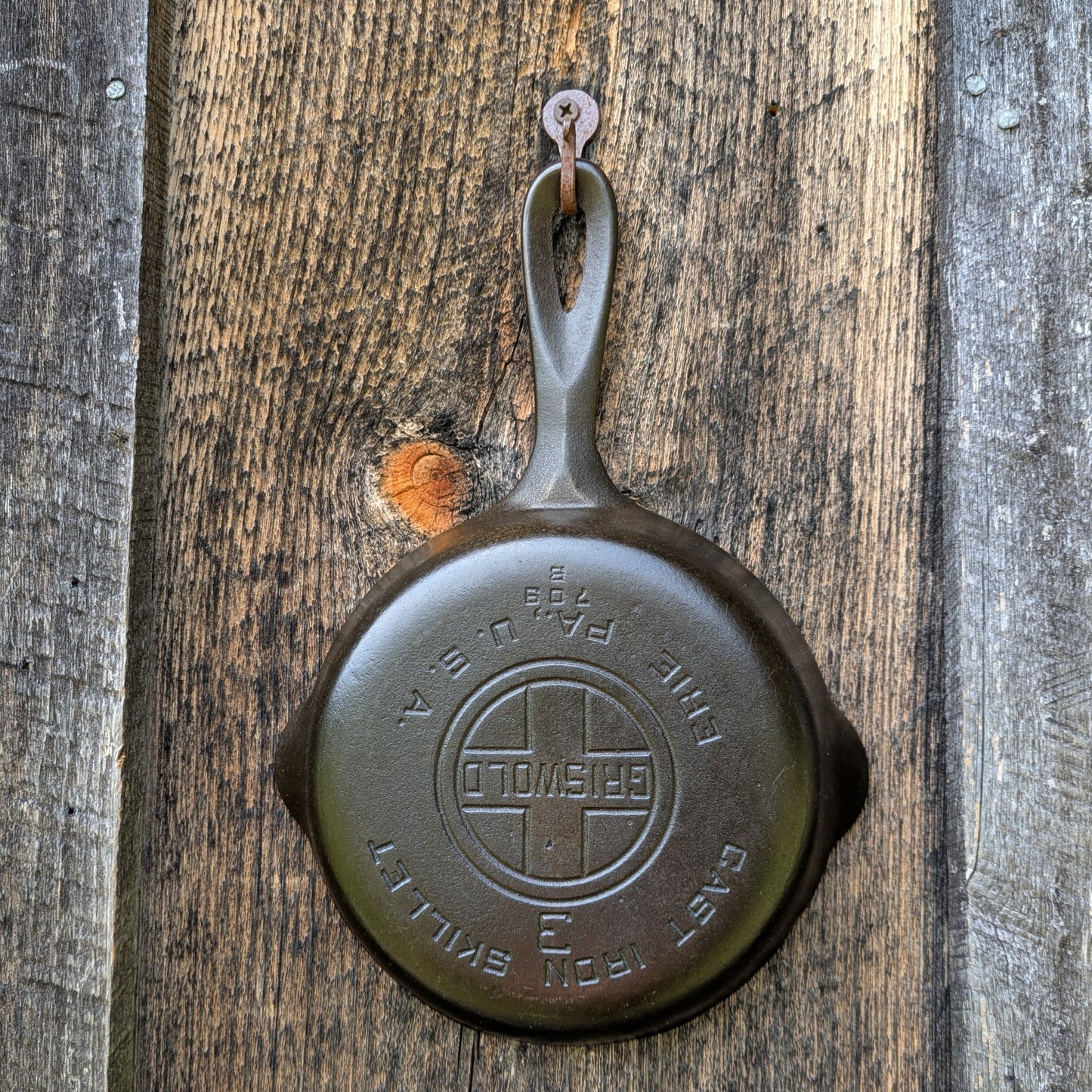 Vintage Griswold Large Block Logo #3 Cast Iron Skillet 709 B
