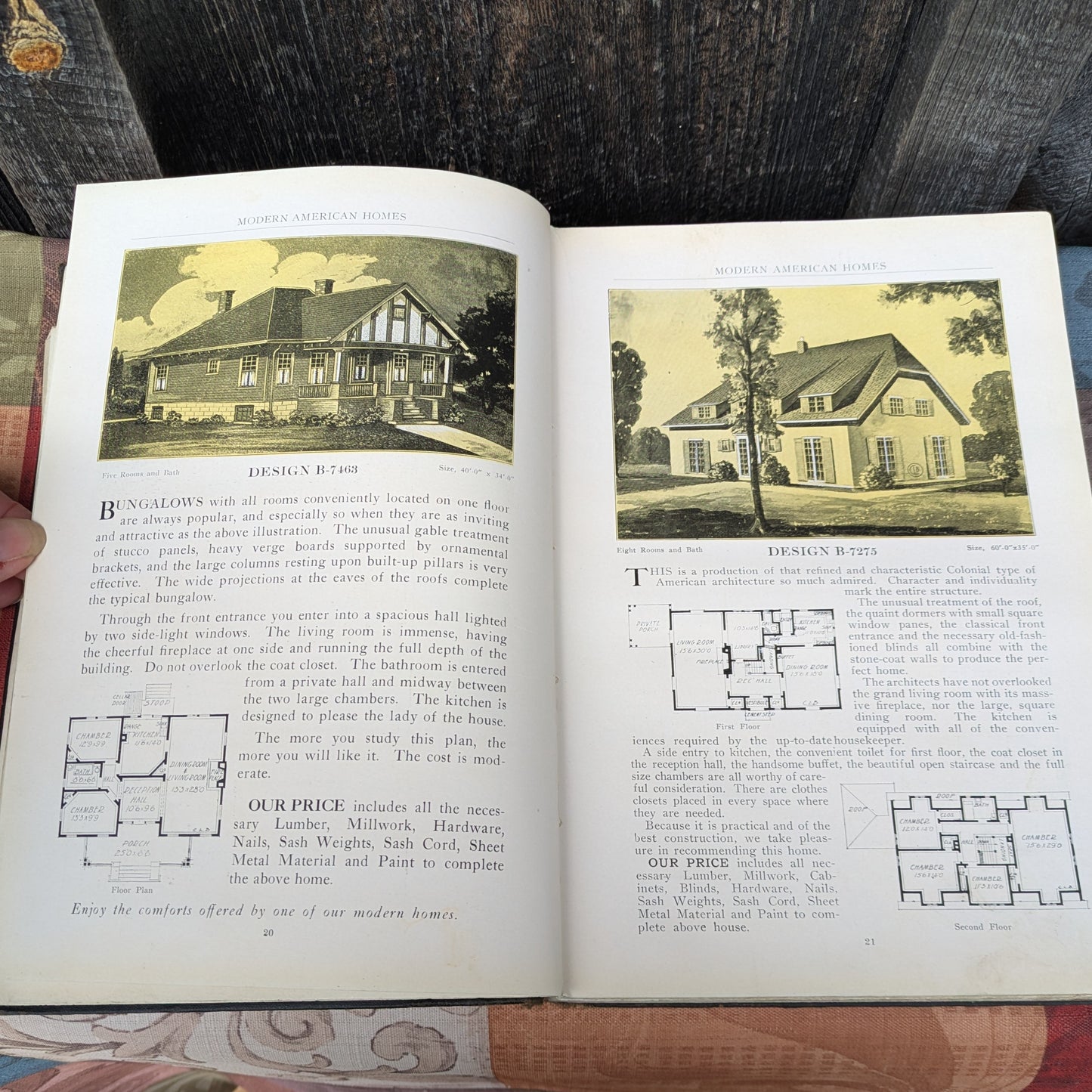 Modern American Homes, 1918 Home Building Catalog First Edition with Ephemera