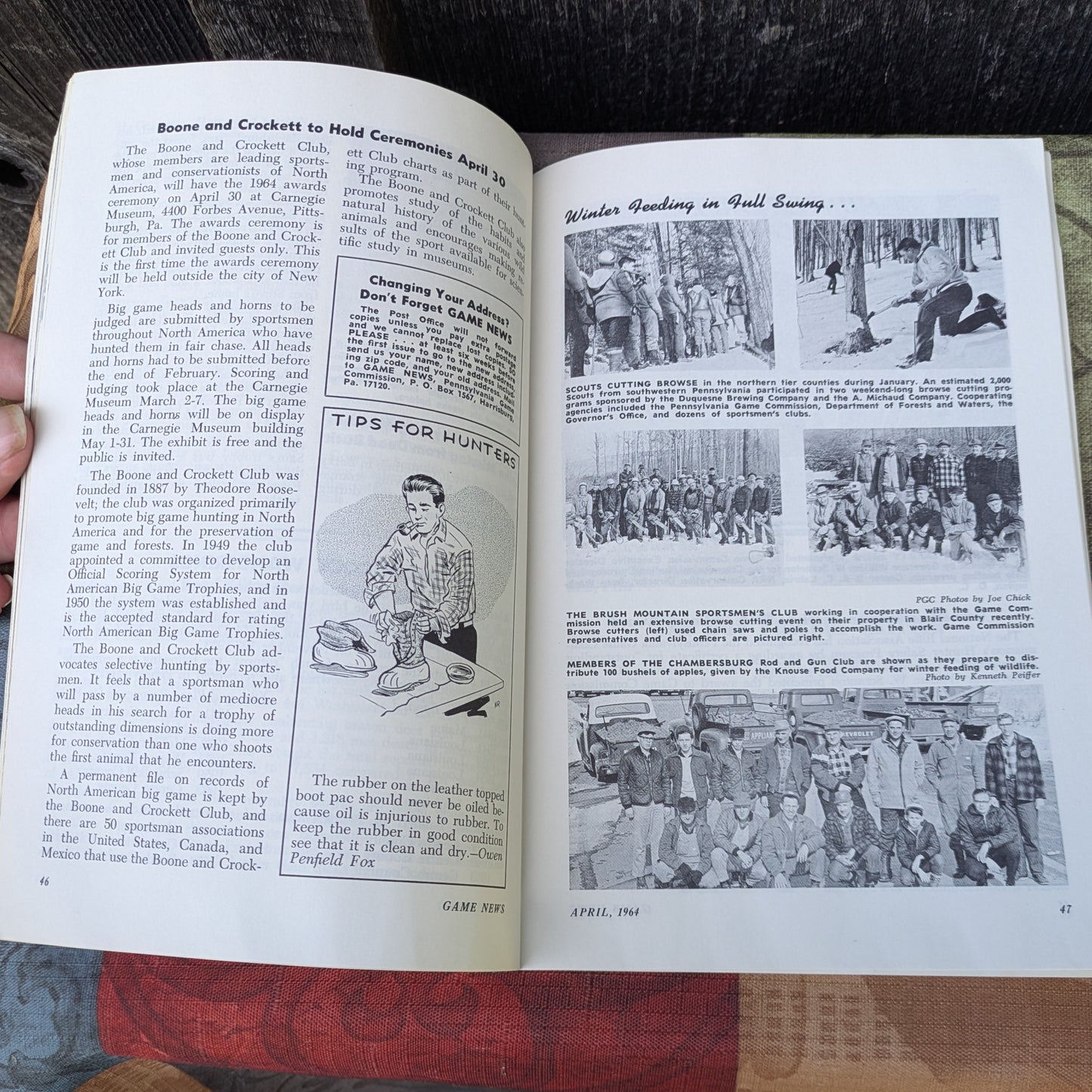Set of 6 Vintage Game News Magazines by the PA Game Commission