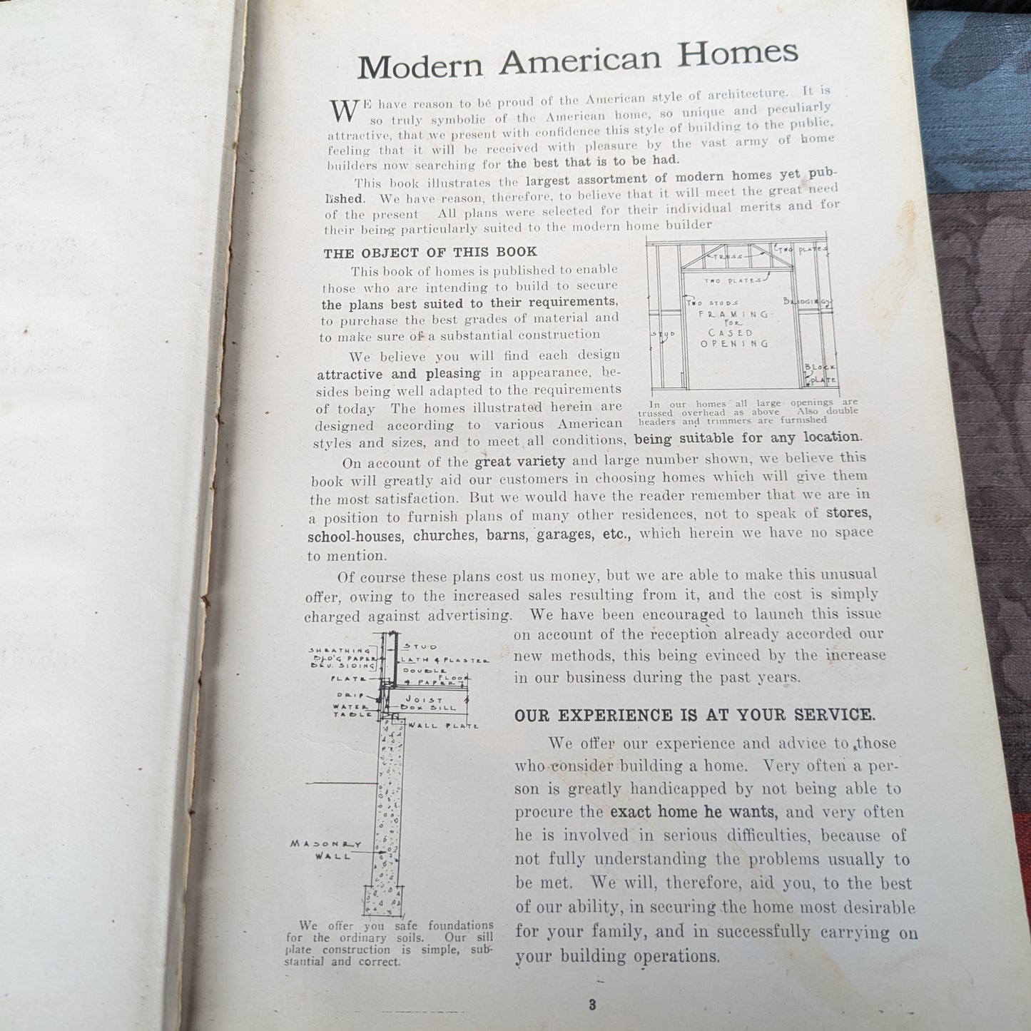 Modern American Homes, 1918 Home Building Catalog First Edition with Ephemera