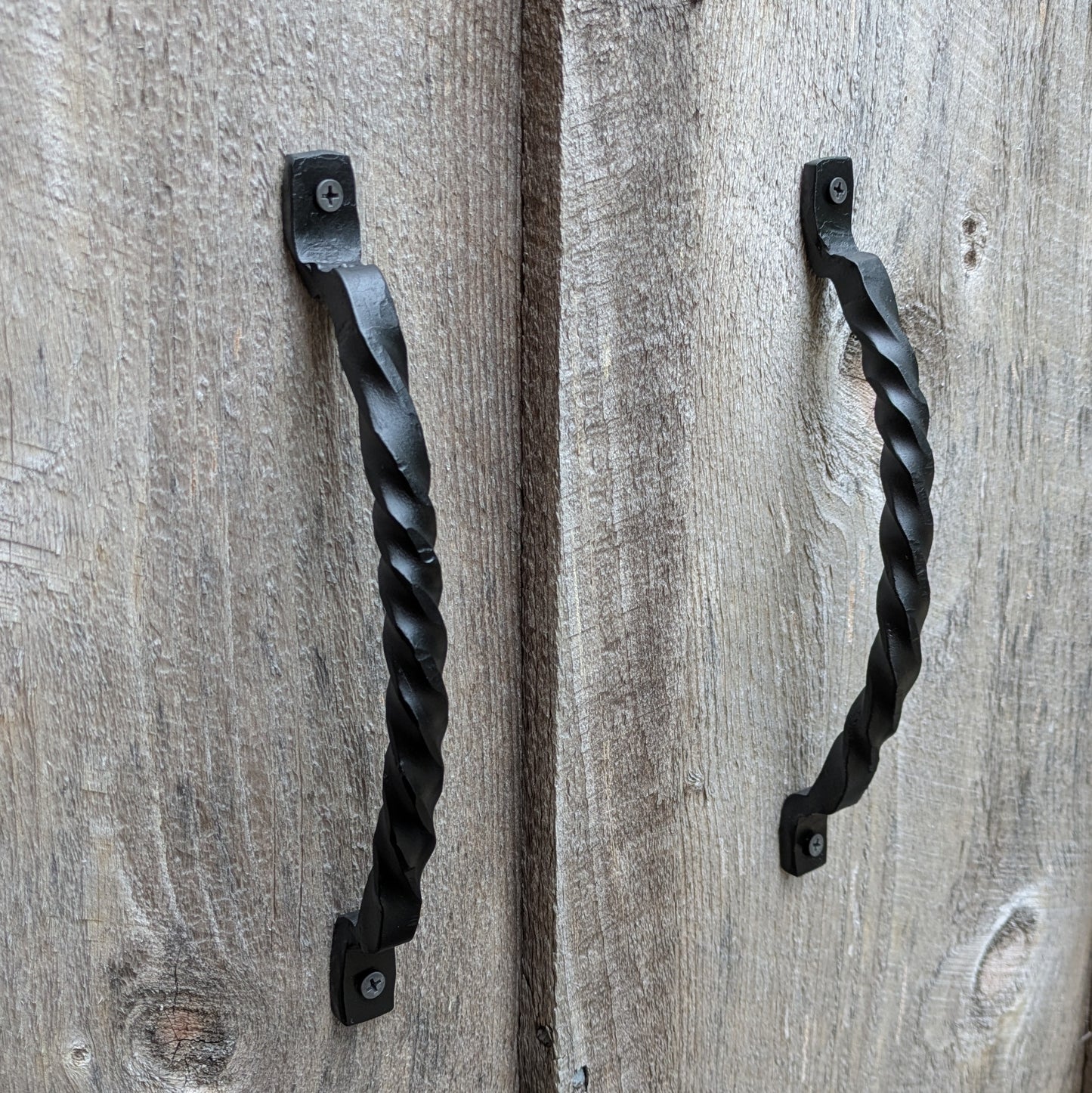 Curved Twisted Hand Forged Handles