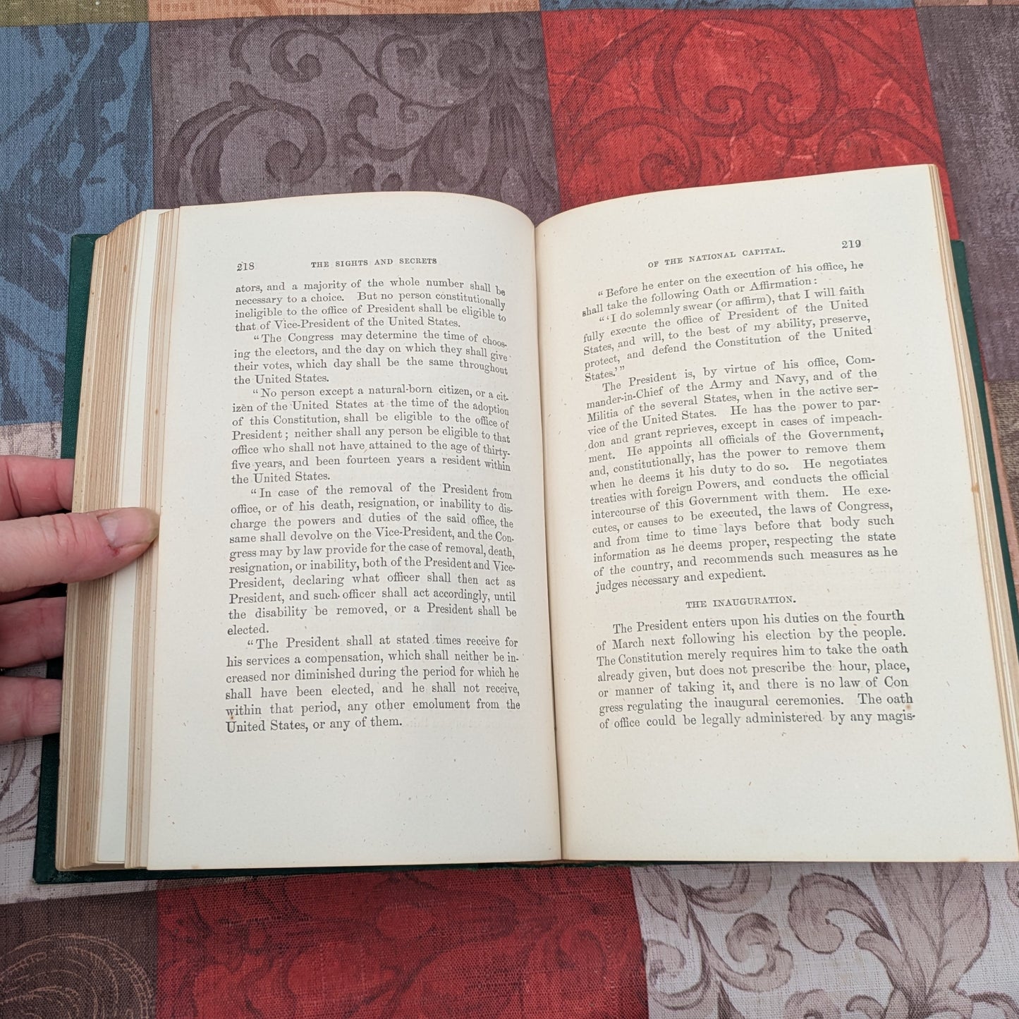 Sights and Secrets of the National Capital, 1869 First Edition by John Ellis. Fascinating Washington D.C. History!