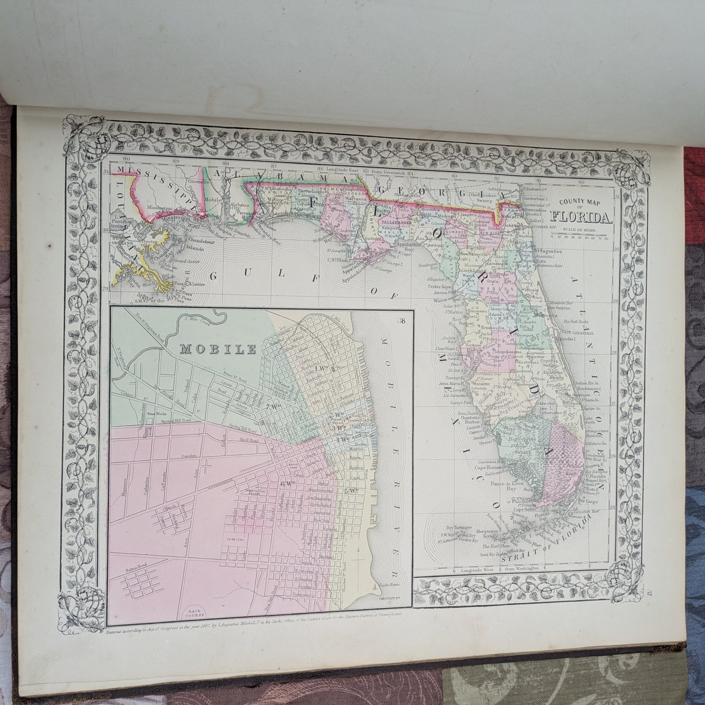 Mitchell's 1868 New General Atlas. Antique Maps and Statistics