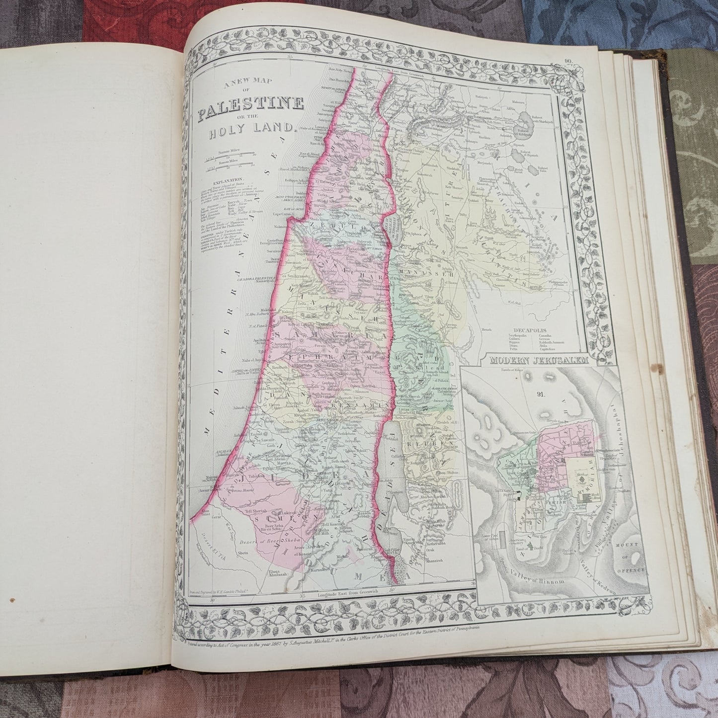 Mitchell's 1868 New General Atlas. Antique Maps and Statistics