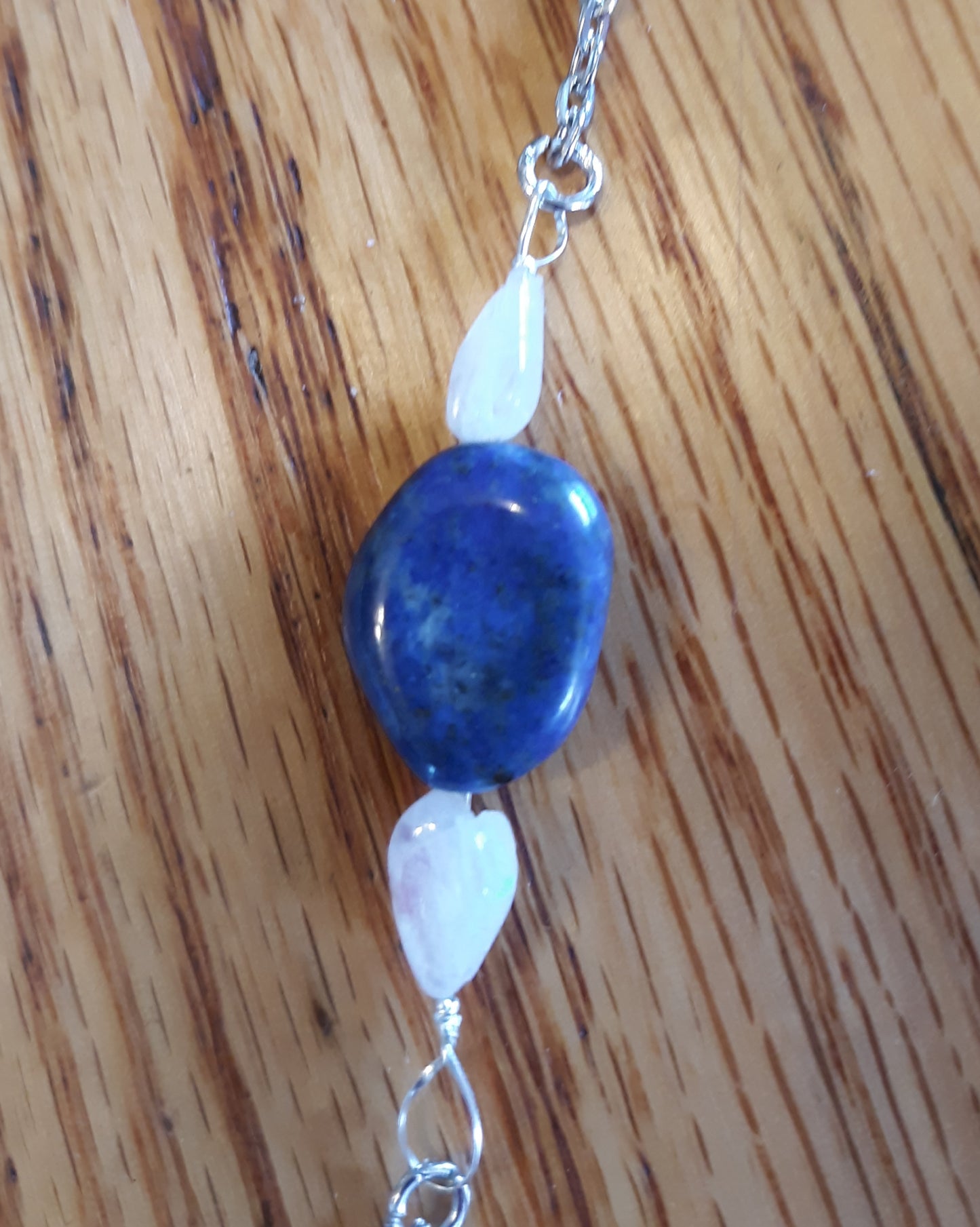 Bird on the Wing Lapis Lazuli and Moonstone Necklace