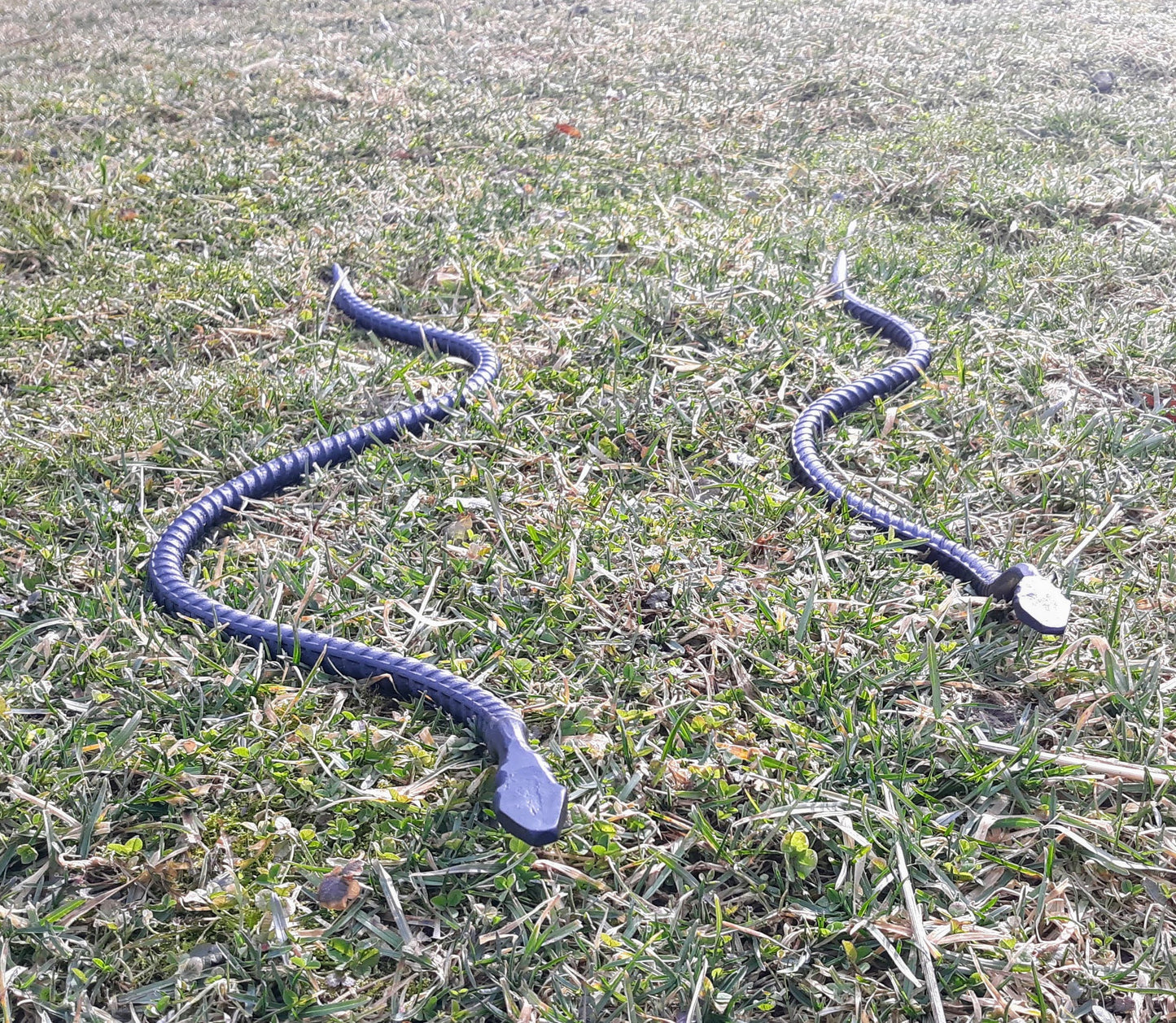 Sneaky Snake Hand Forged Garden Ornament-great for scaring birds away from your garden!