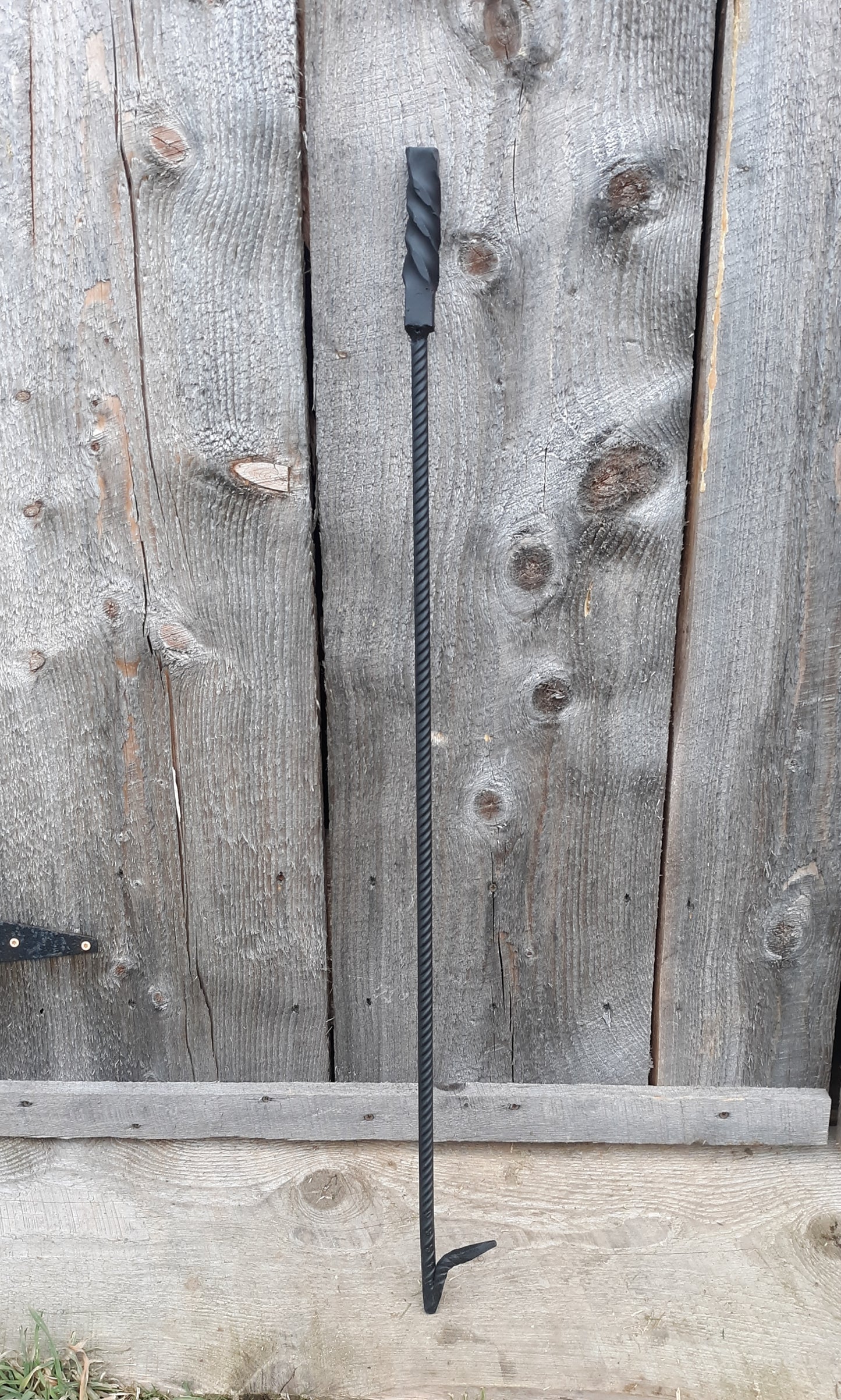 Hand Forged Fire Poker with Twisted Handle