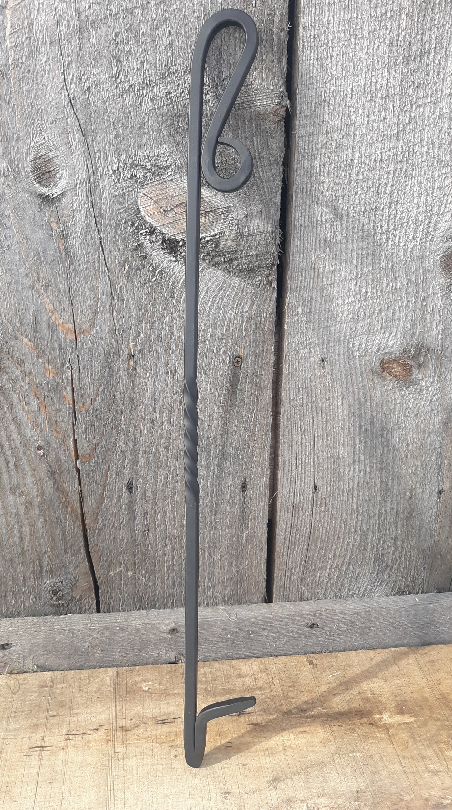 Hand Forged Scroll Handle Fire Poker